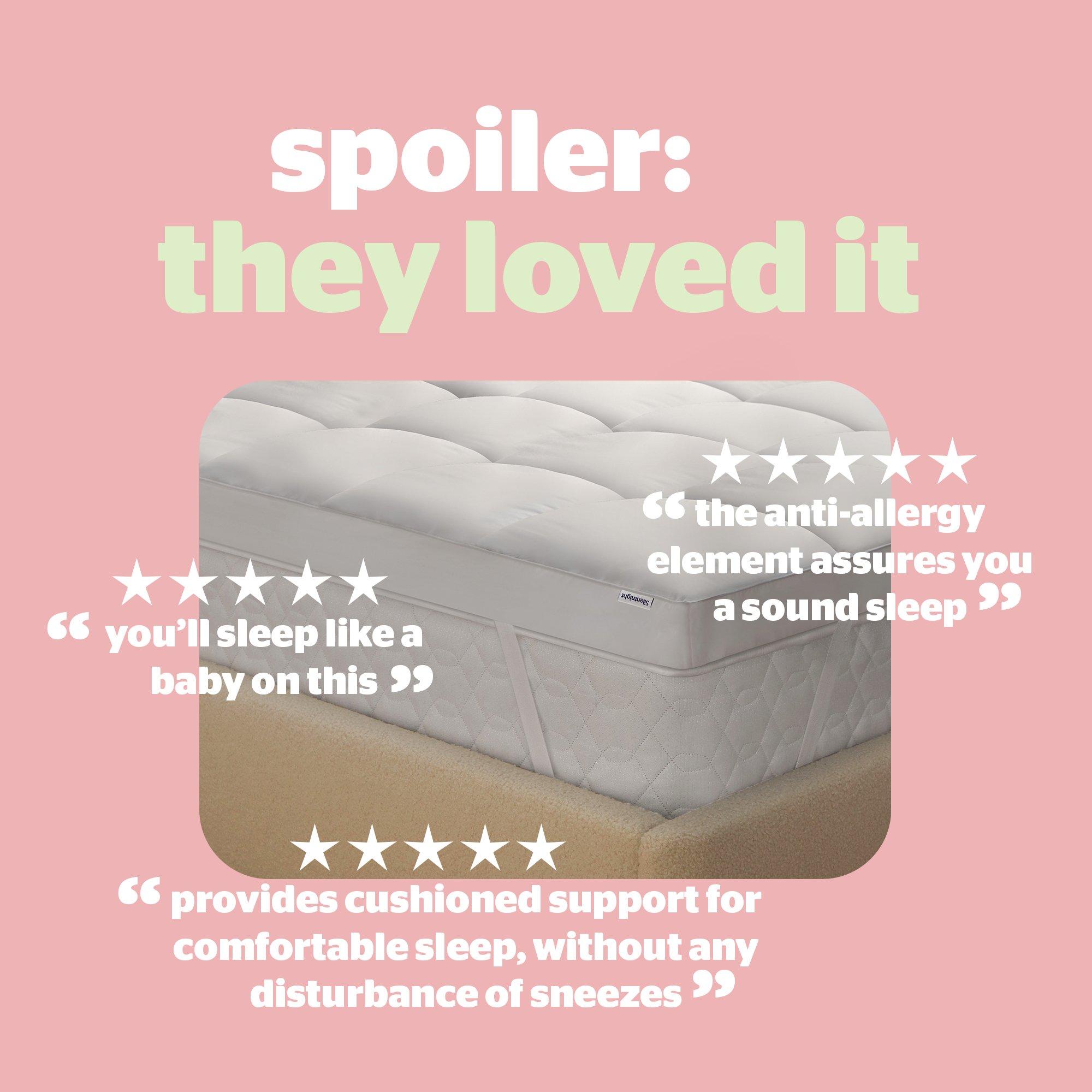 White - Silentnight - Anti-allergy 10cm Ultimate Mattress Topper - 7