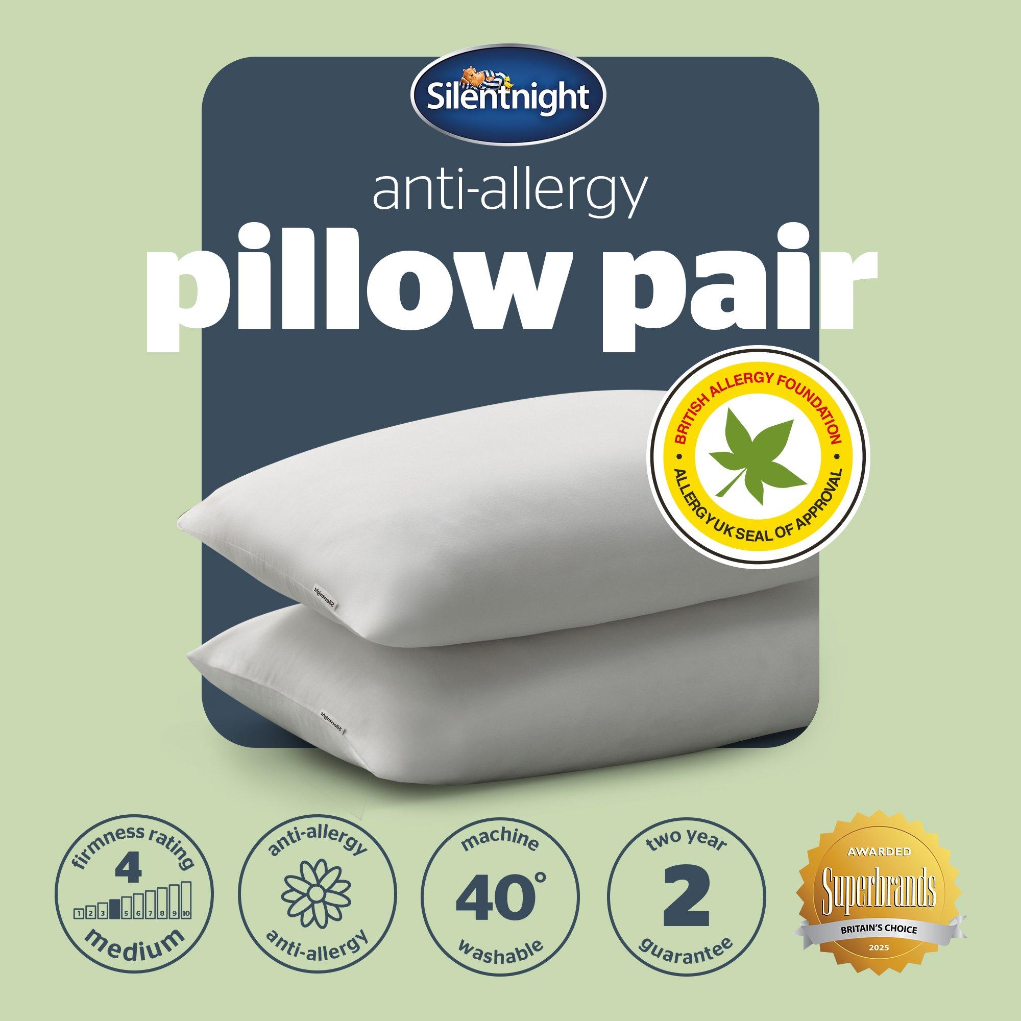 White - Silentnight - Anti-allergy Pillow - 6
