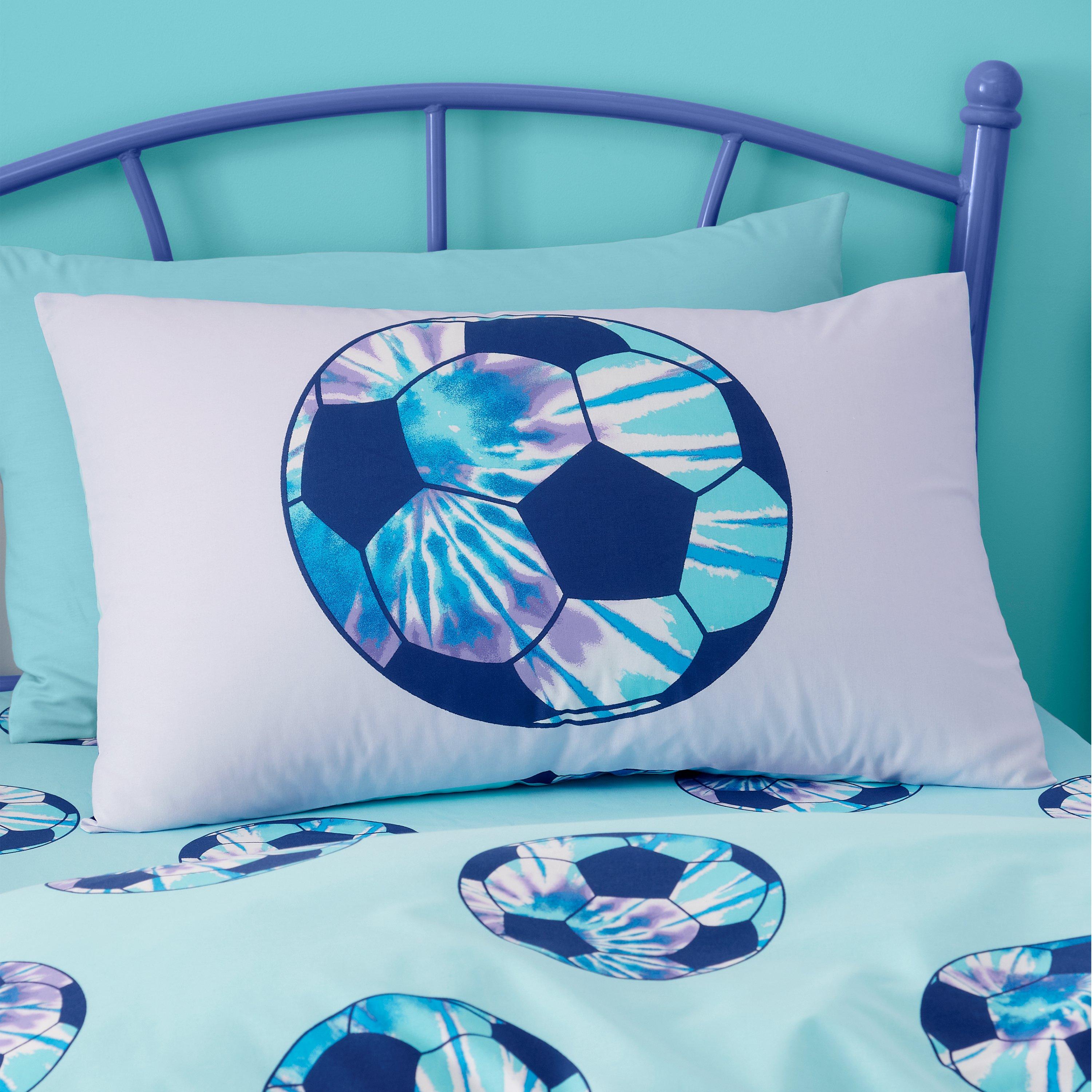 Lilac - Catherine Lansfield - Tie Dye Football Reversible Duvet Cover Set - 3