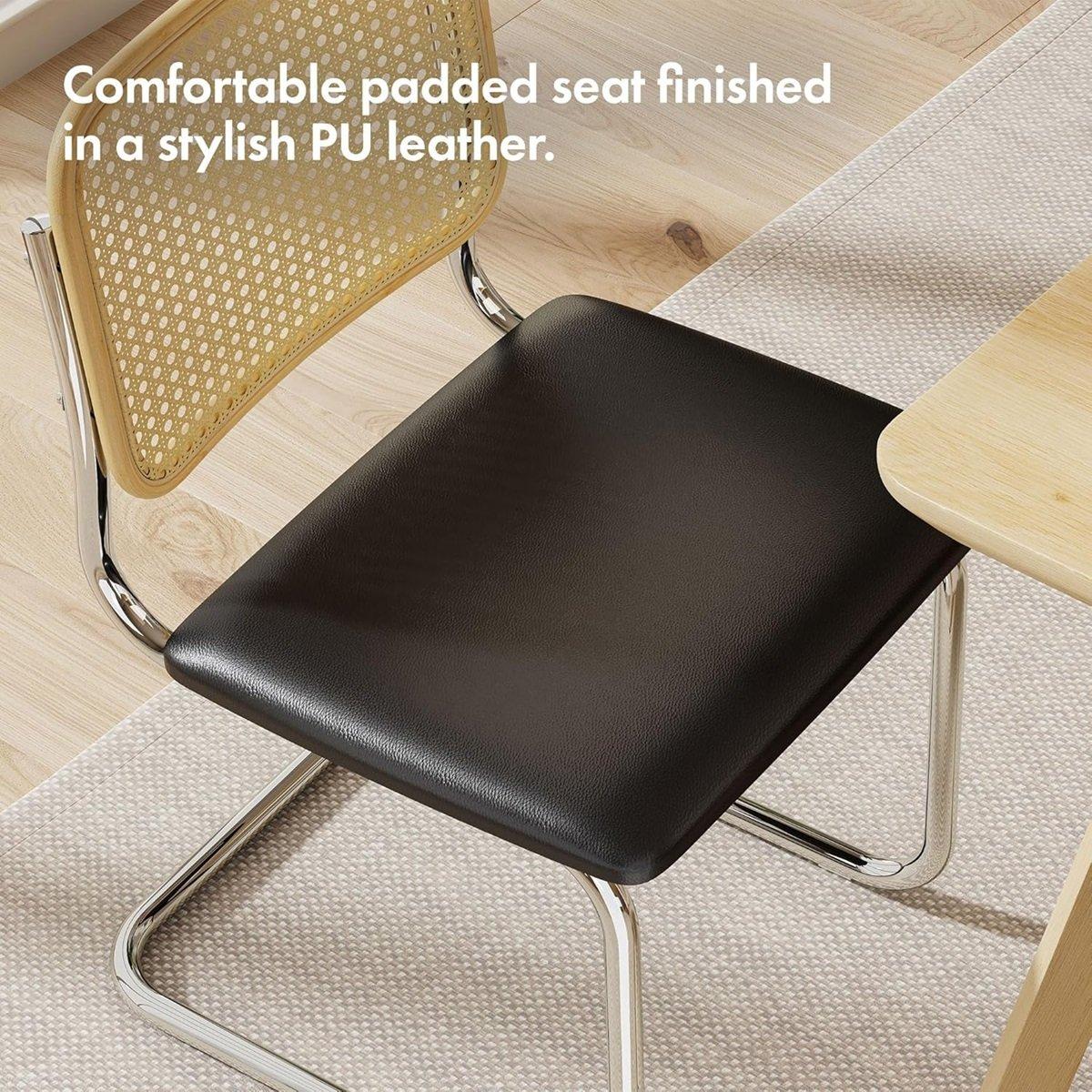 Black - VonHaus - Bridgewater Set of 2 Dining Chairs - 5