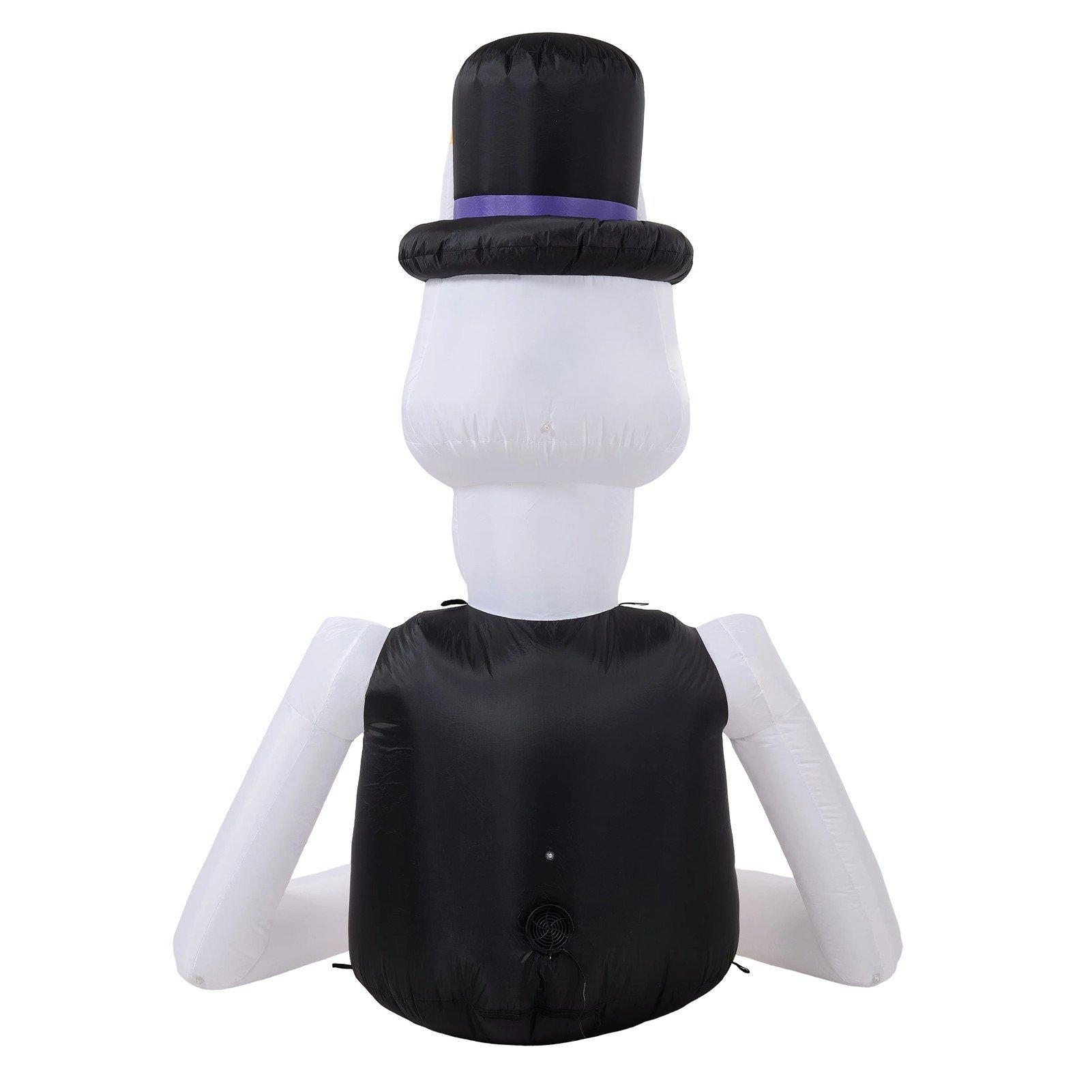 Black/White - LIFE IDEAS - 6.2FT Halloween Inflatable Gentleman Skeleton - 5
