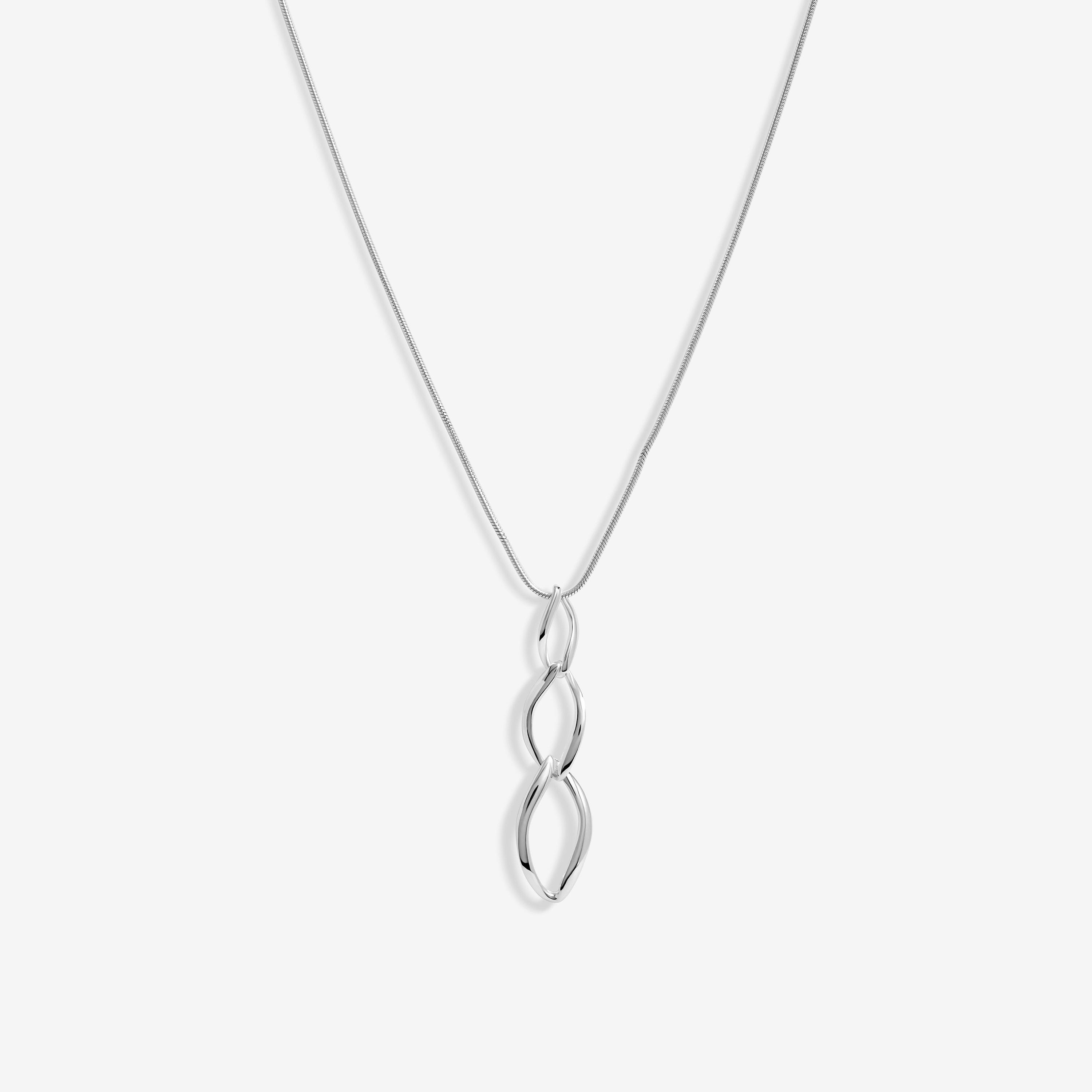 Silver - Simply Silver - Sterling Silver 925 Polished Flat Spiral Pendant - 1