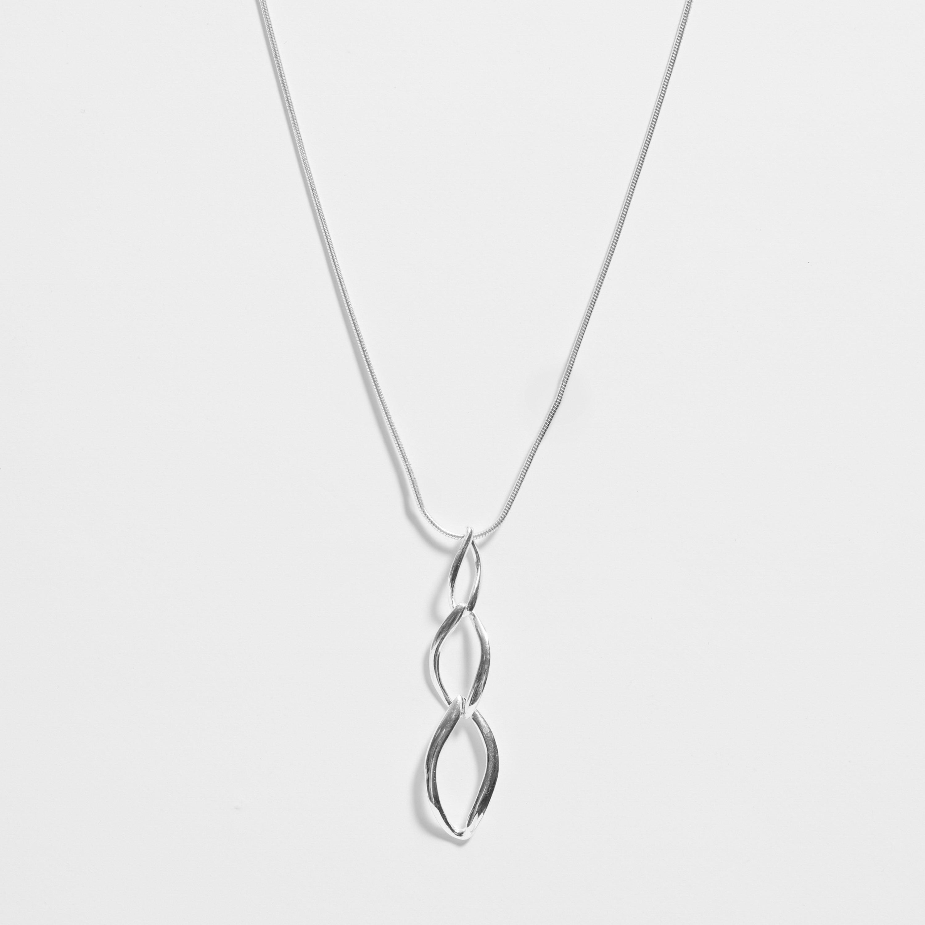 Silver - Simply Silver - Sterling Silver 925 Polished Flat Spiral Pendant - 3