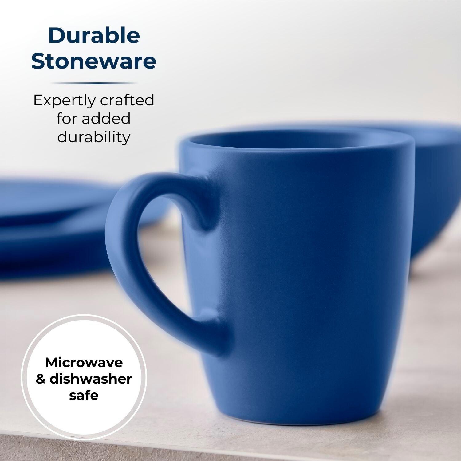 Blue - Tower - Tower 16 Piece Dinner Set Smooth Matte Glaze Finish - 4