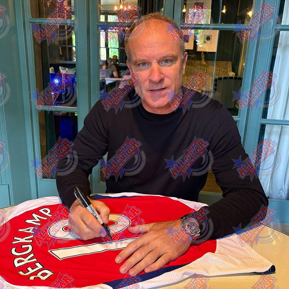 Red - Arsenal FC - Henry Bergkamp double signed Arsenal shirt display - 2