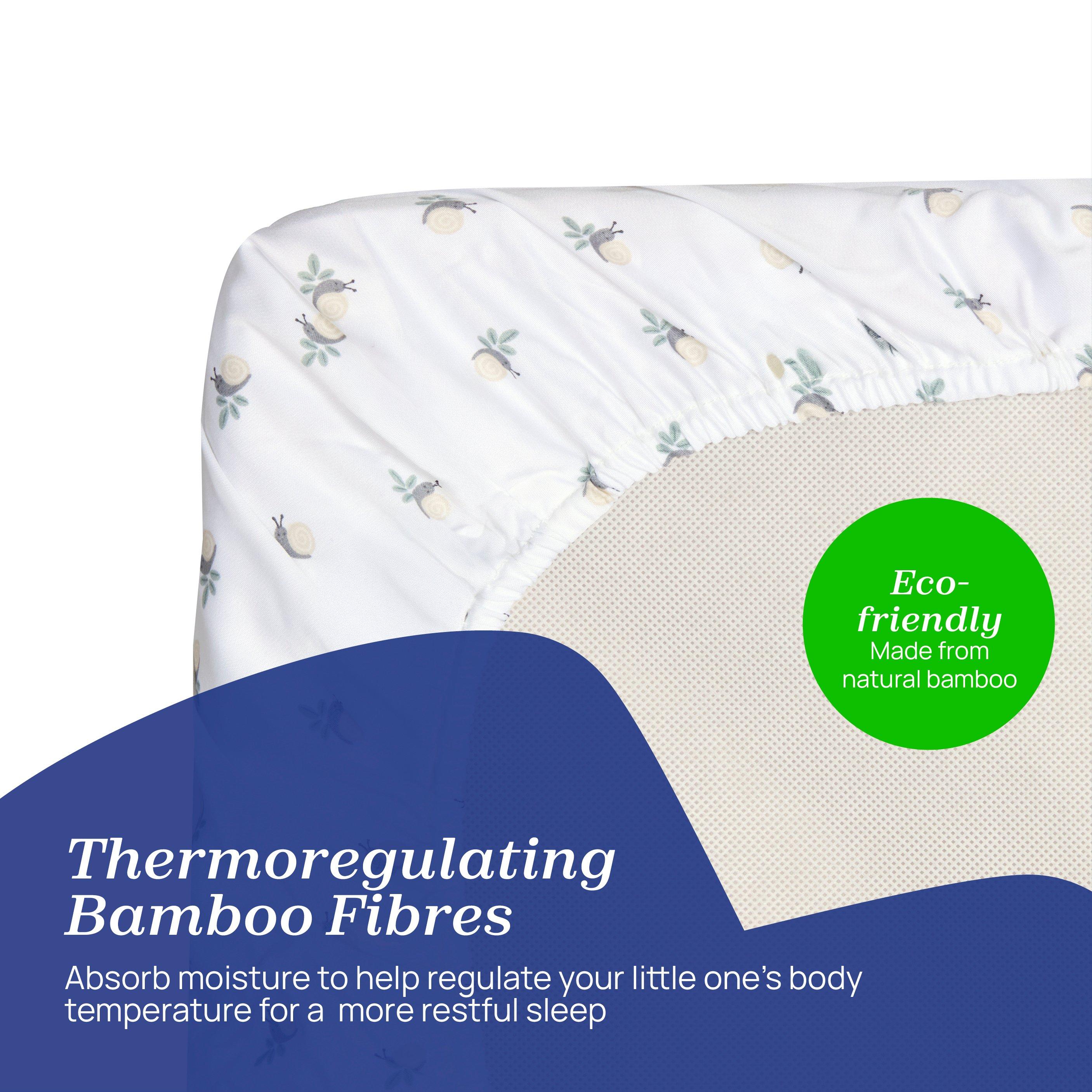 Greenery - Chicco - Next2Me Crib Bamboo Sheets (2 Pack) - 4