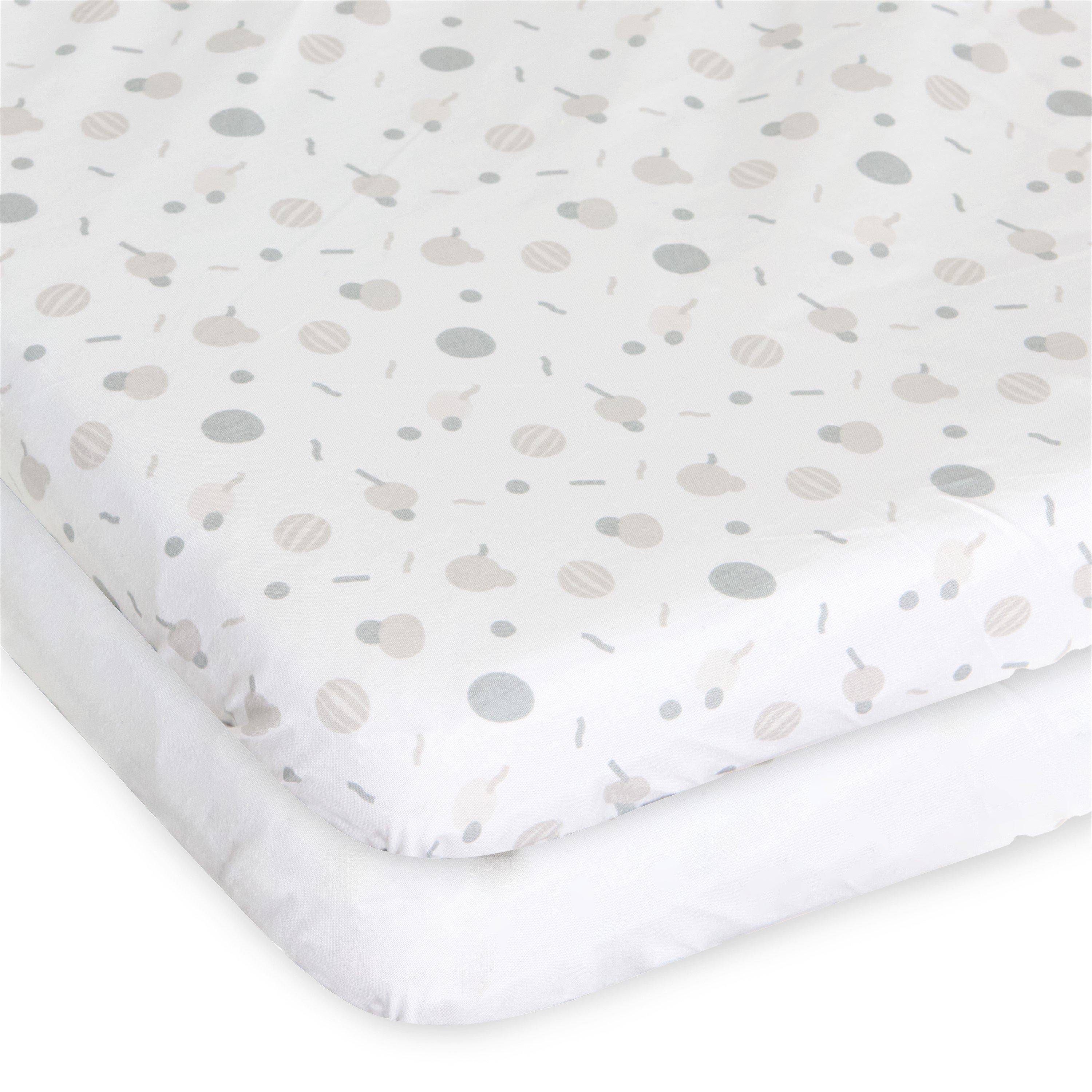 Chicco Newborn Next2me Crib Sheets (Pack Of 2) - Confetti