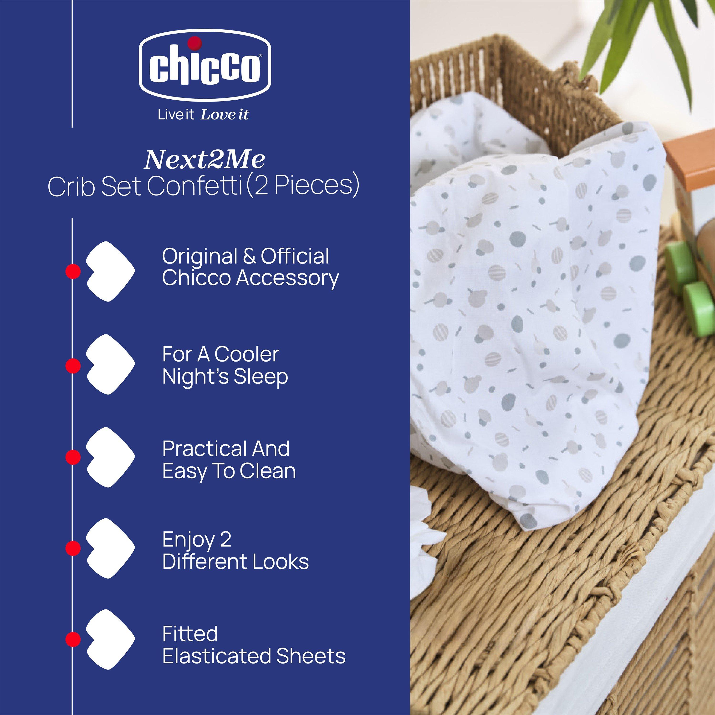 Confetti - Chicco - Next2Me Crib Sheets (Pack of 2) - 2
