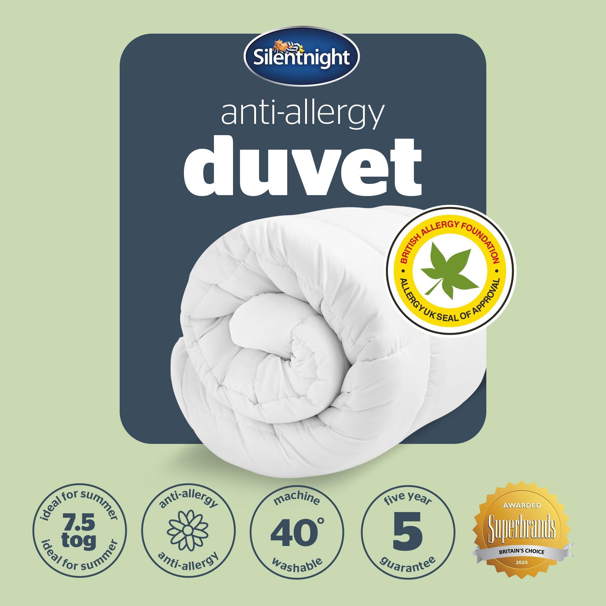 White - Silentnight - Anti-allergy 7.5 Duvet - 9