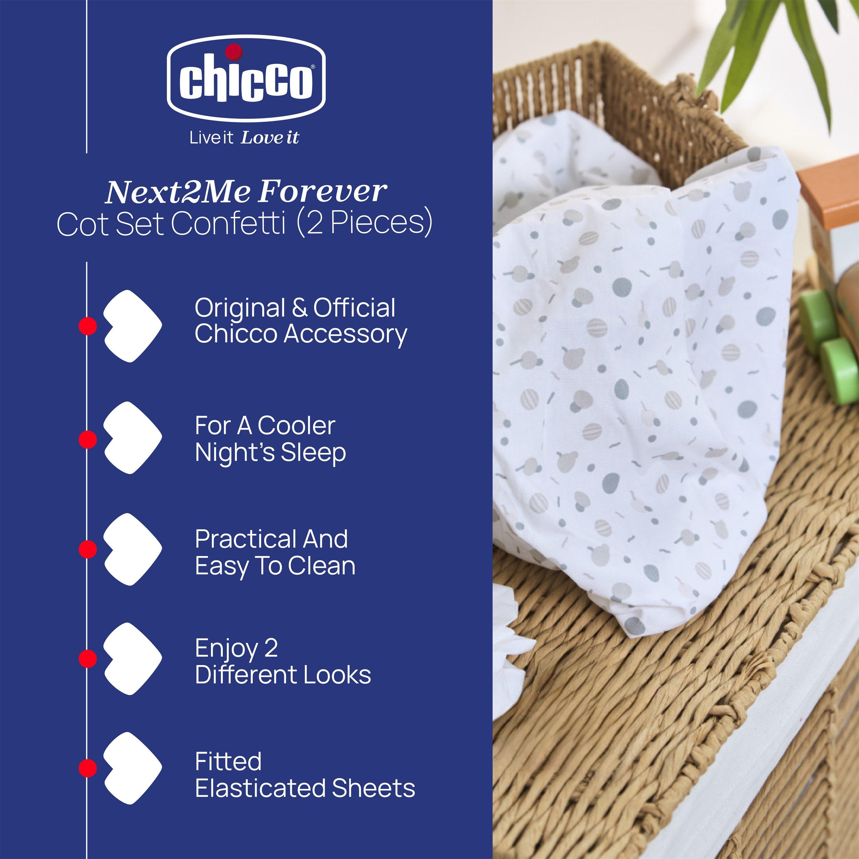 Confetti - Chicco - Next2Me Forever Crib Set 2 Pieces Confetti - 2