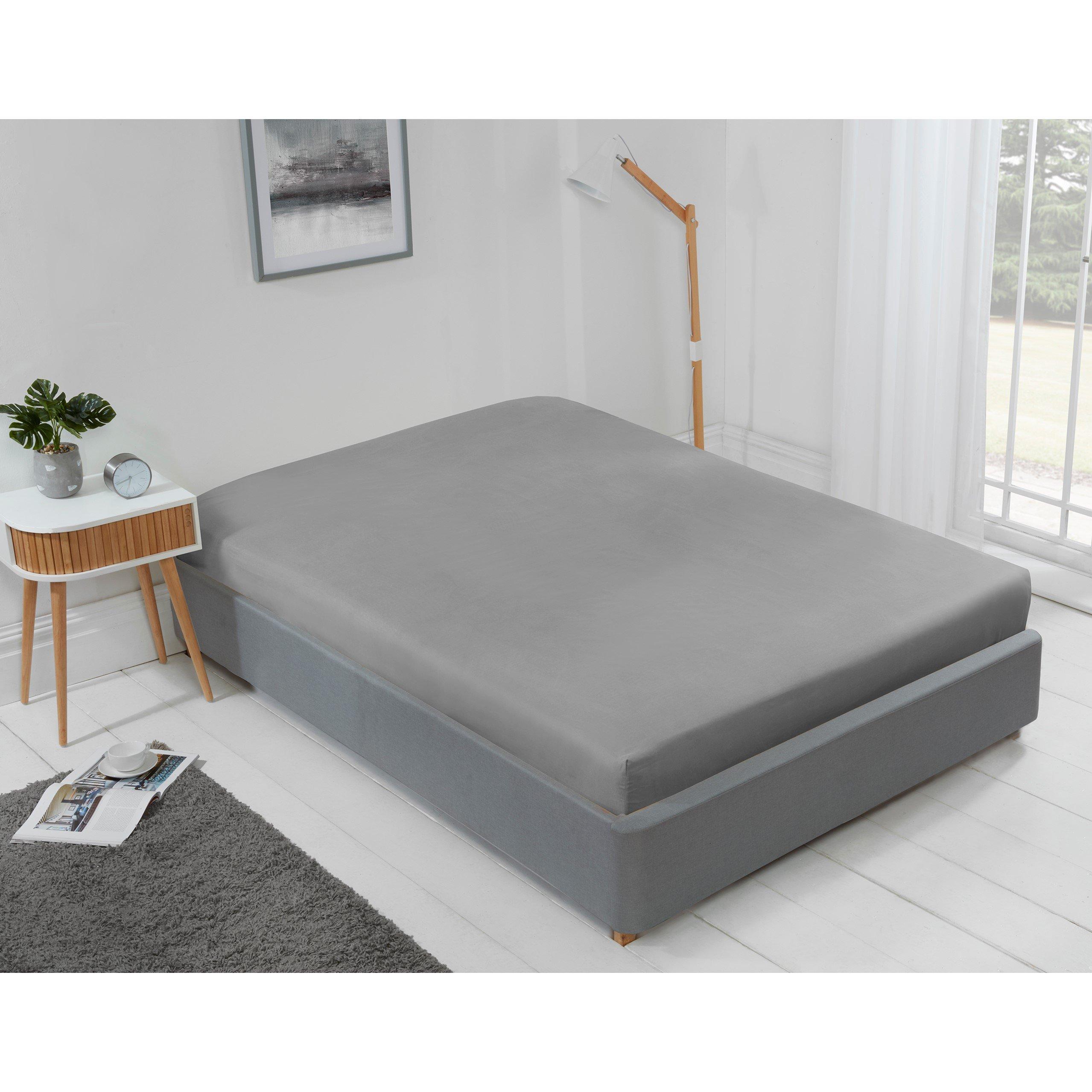 Silver - Emma Barclay - Fitted Sheet 200 Thread Count Egyptian Cotton - 1