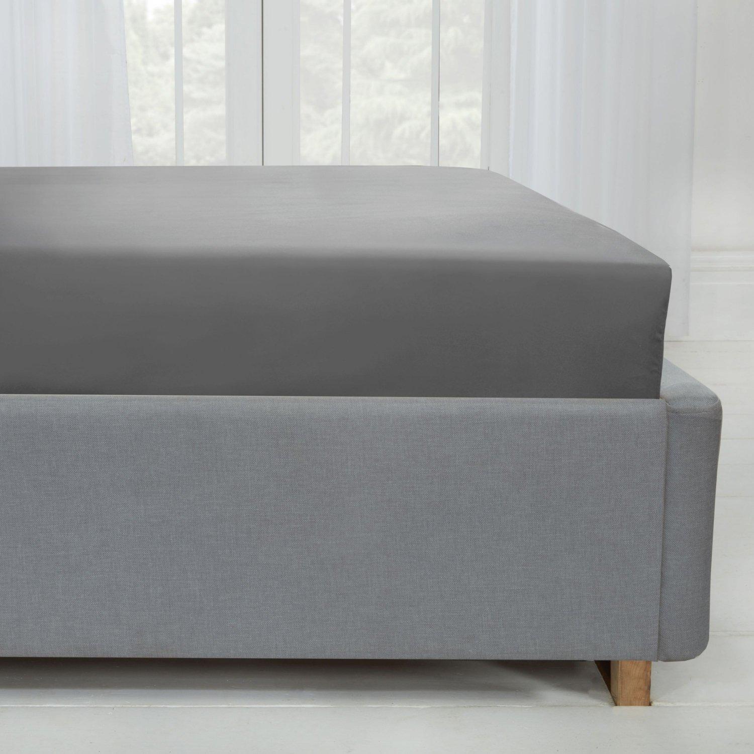 Silver - Emma Barclay - Fitted Sheet 200 Thread Count Egyptian Cotton - 2