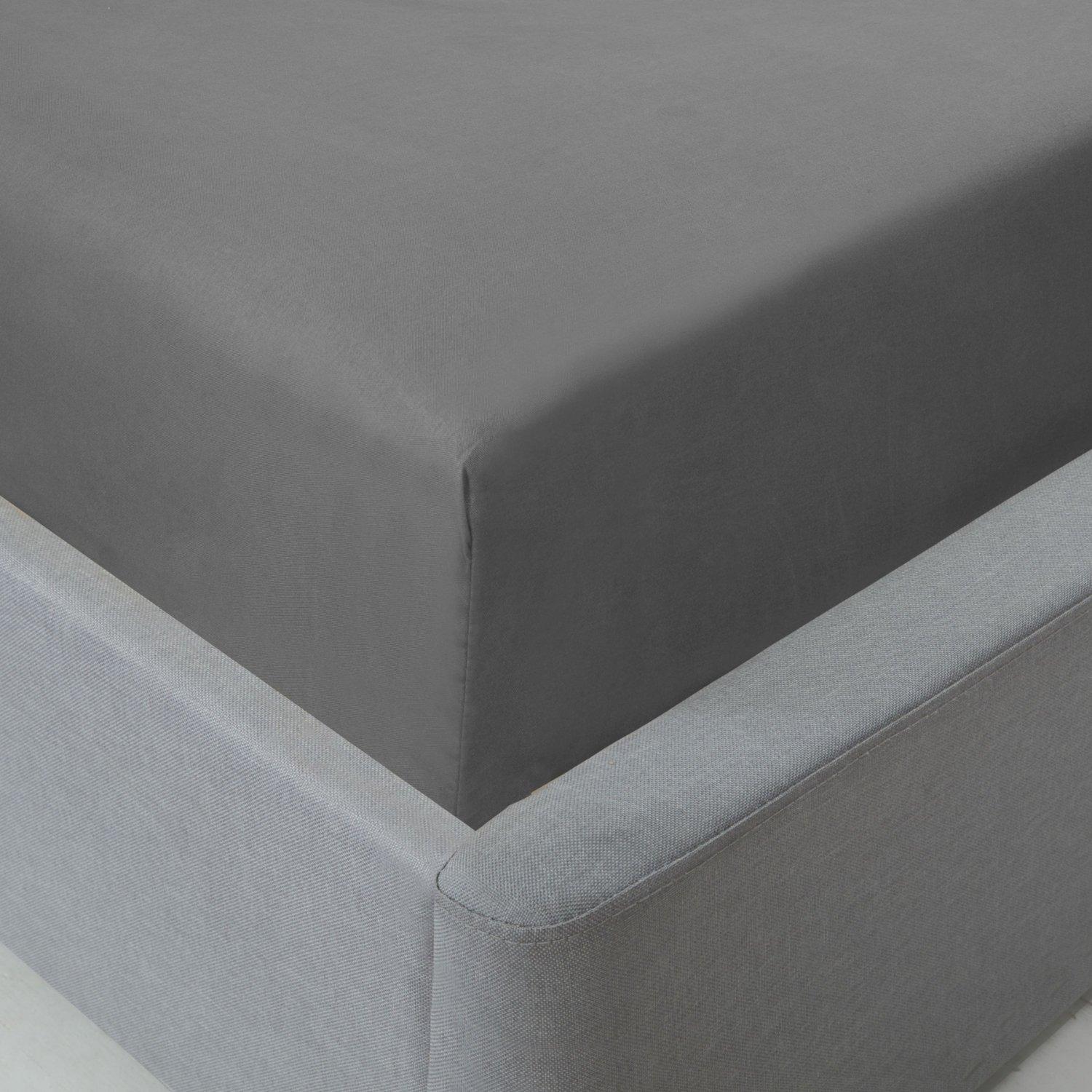 Silver - Emma Barclay - Fitted Sheet 200 Thread Count Egyptian Cotton - 3