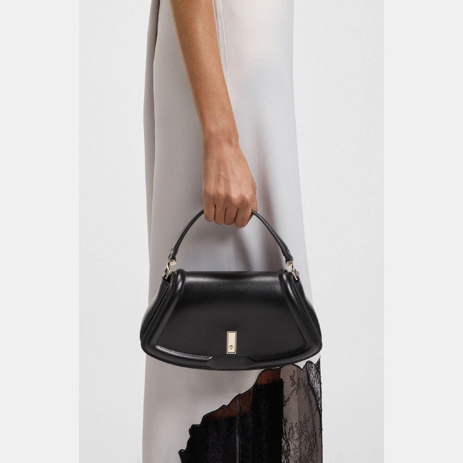 Black - Boss - Ariell Leather Shoulder Bag - 4