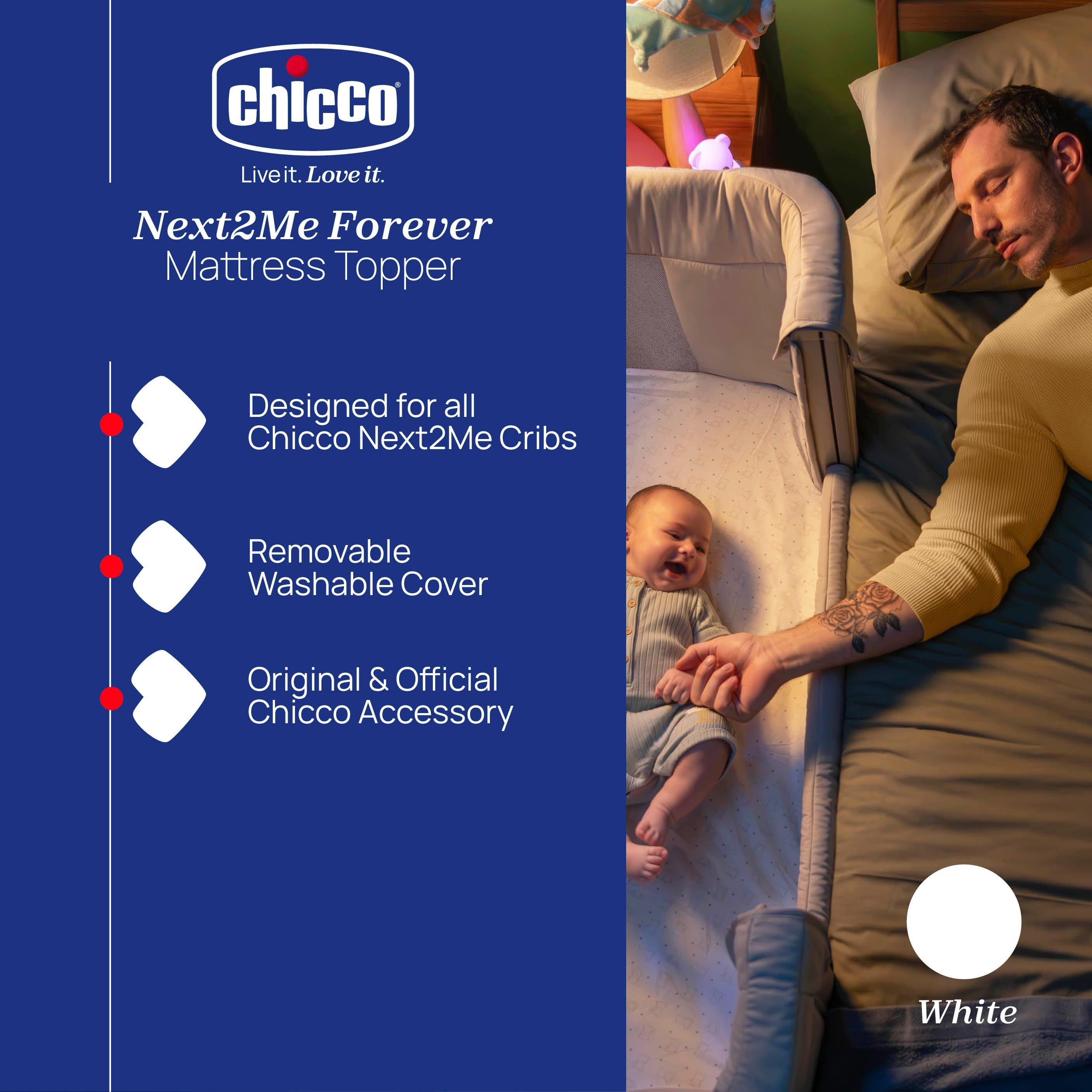 White - Chicco - Hygienic Terry Mattress Cover for Next2Me - 2