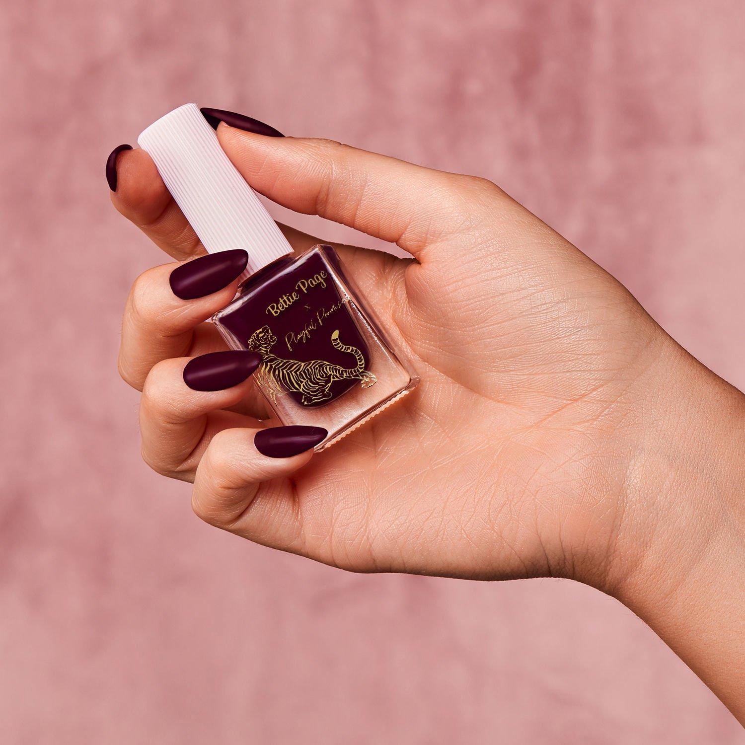 Dark Berry - Playful Promises - Bettie Page Long Lasting Eco Nail Polish - 2