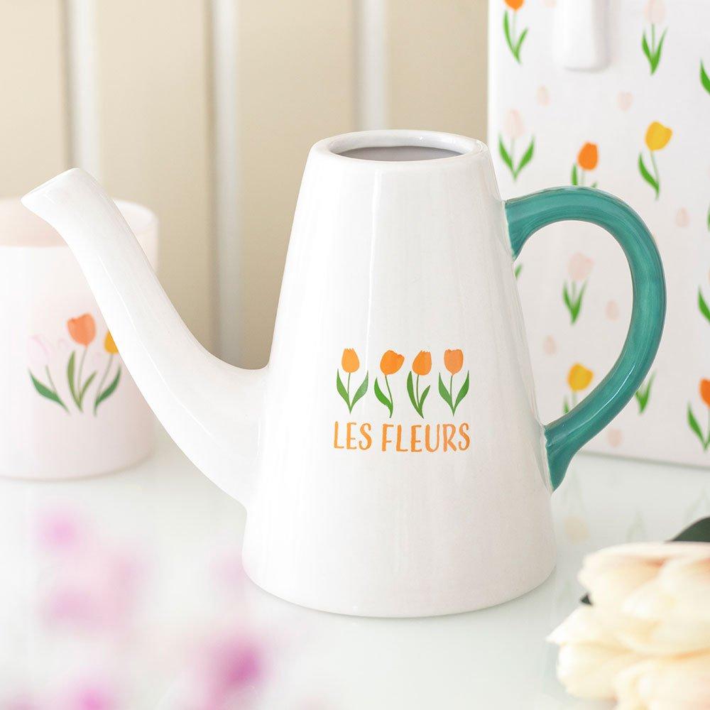 Something Different Les Fleurs Tulip Ceramic Watering Can