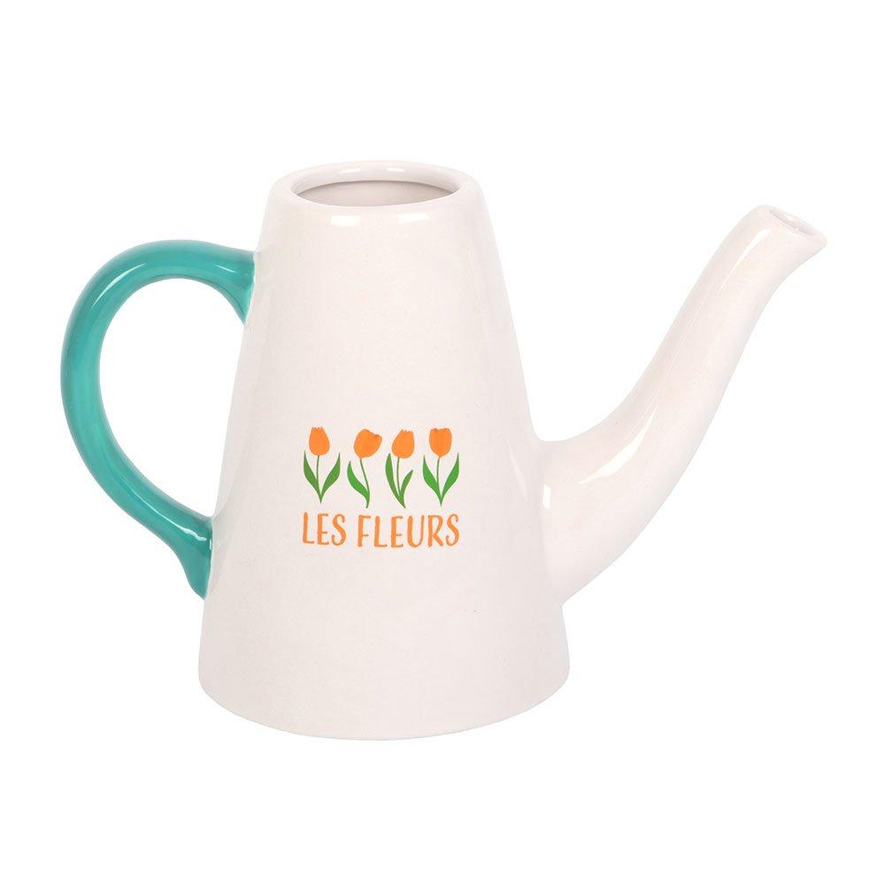 White - Something Different - Les Fleurs Tulip Ceramic Watering Can - 2