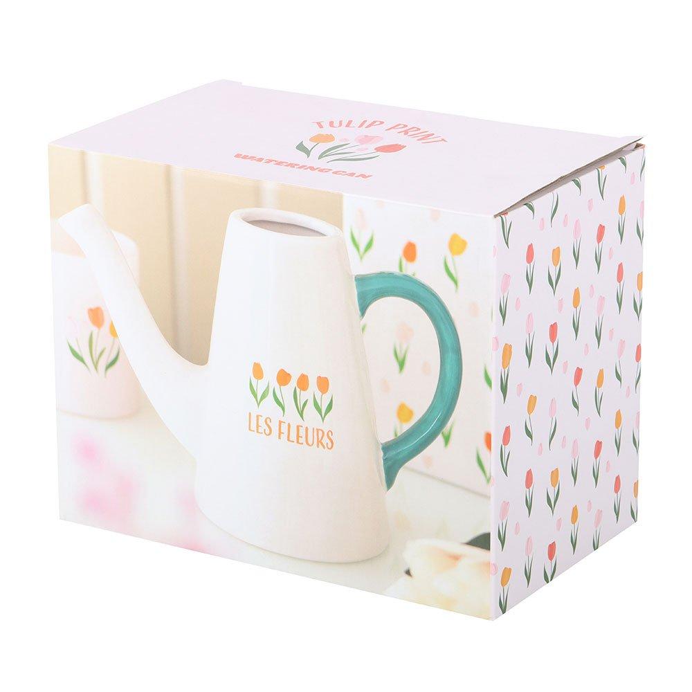 White - Something Different - Les Fleurs Tulip Ceramic Watering Can - 5