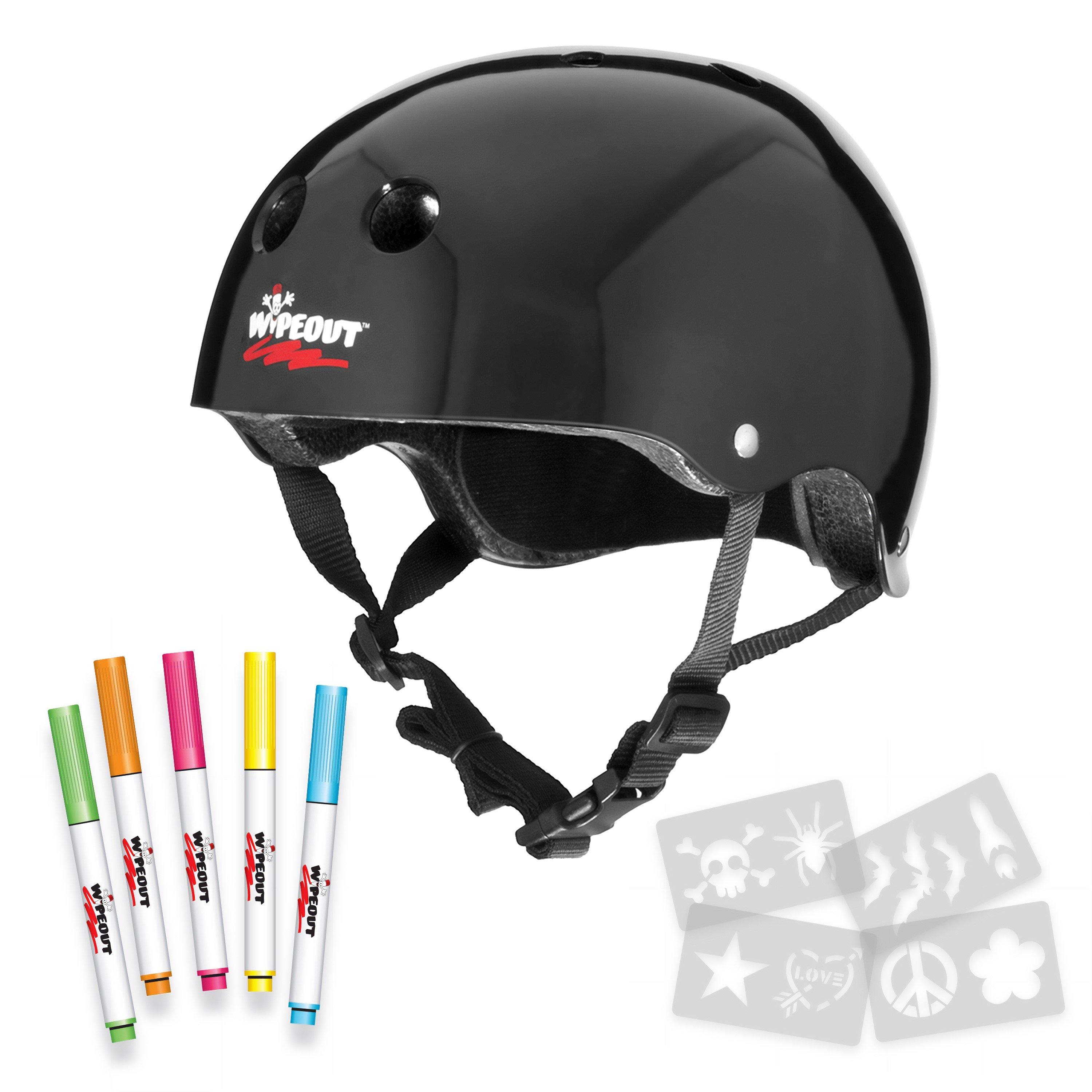 Black - Wipeout - Wipeout Dry Erase Kids Cycling Helmet - 6