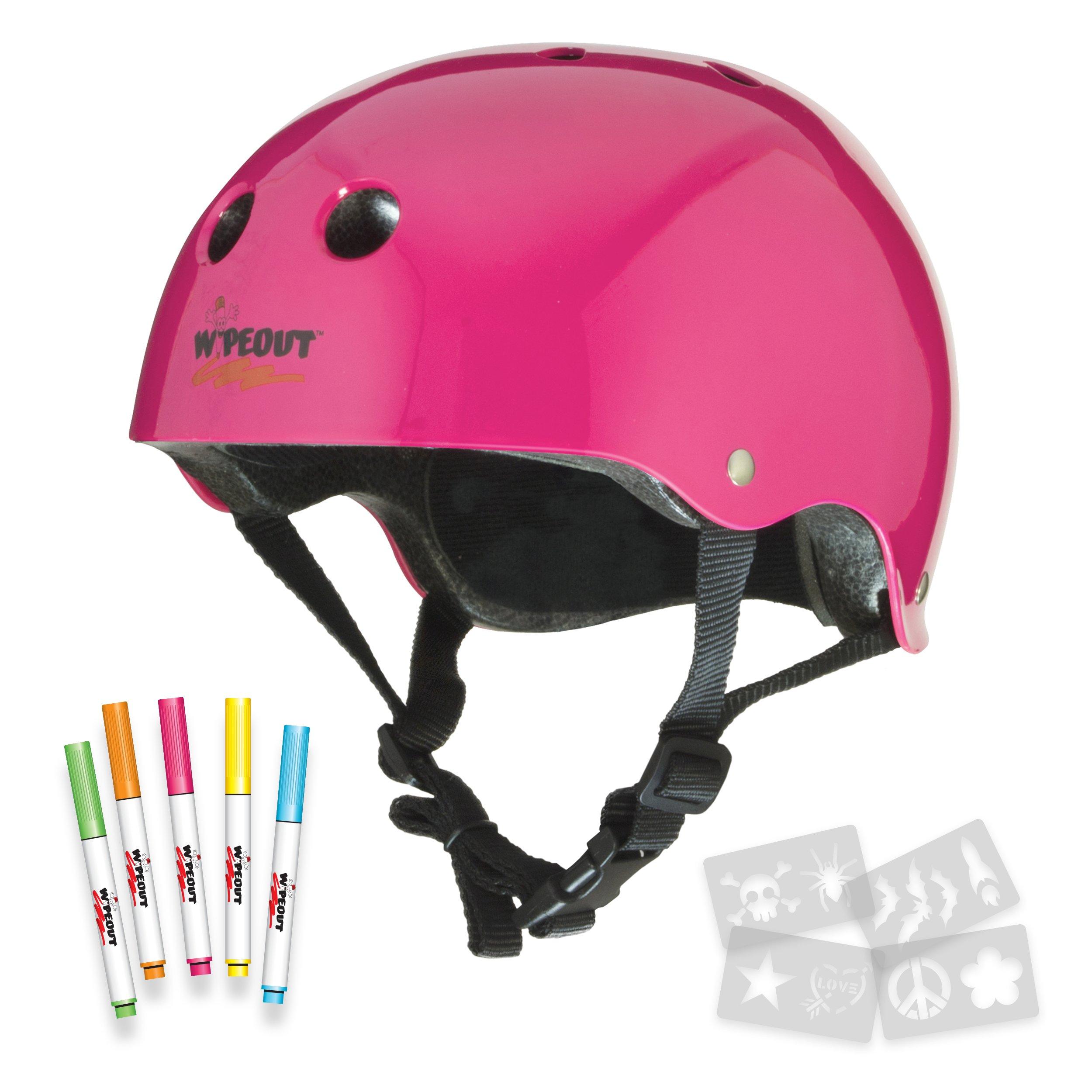 Neon Pink - Wipeout - Wipeout Dry Erase Kids Cycling Helmet - 7