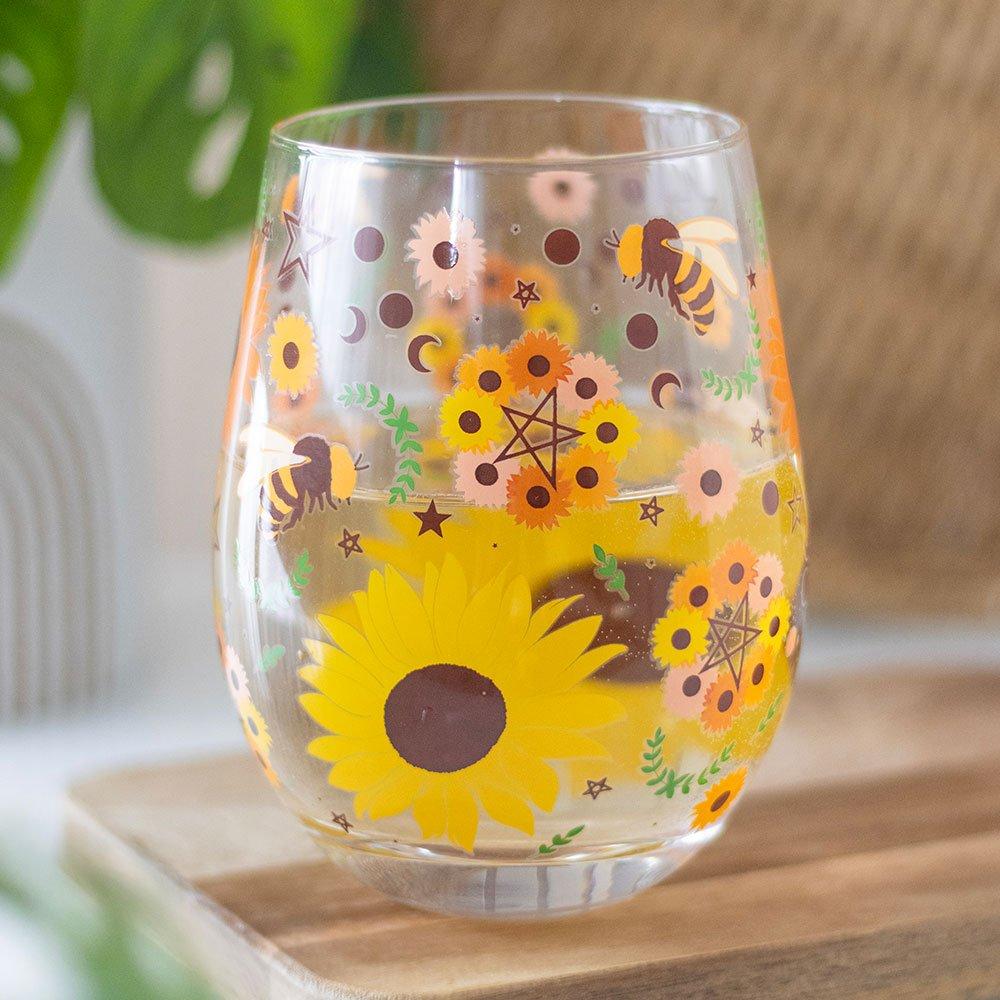 Something Different  Bee Radiant Print Stemless Glass - Yellow