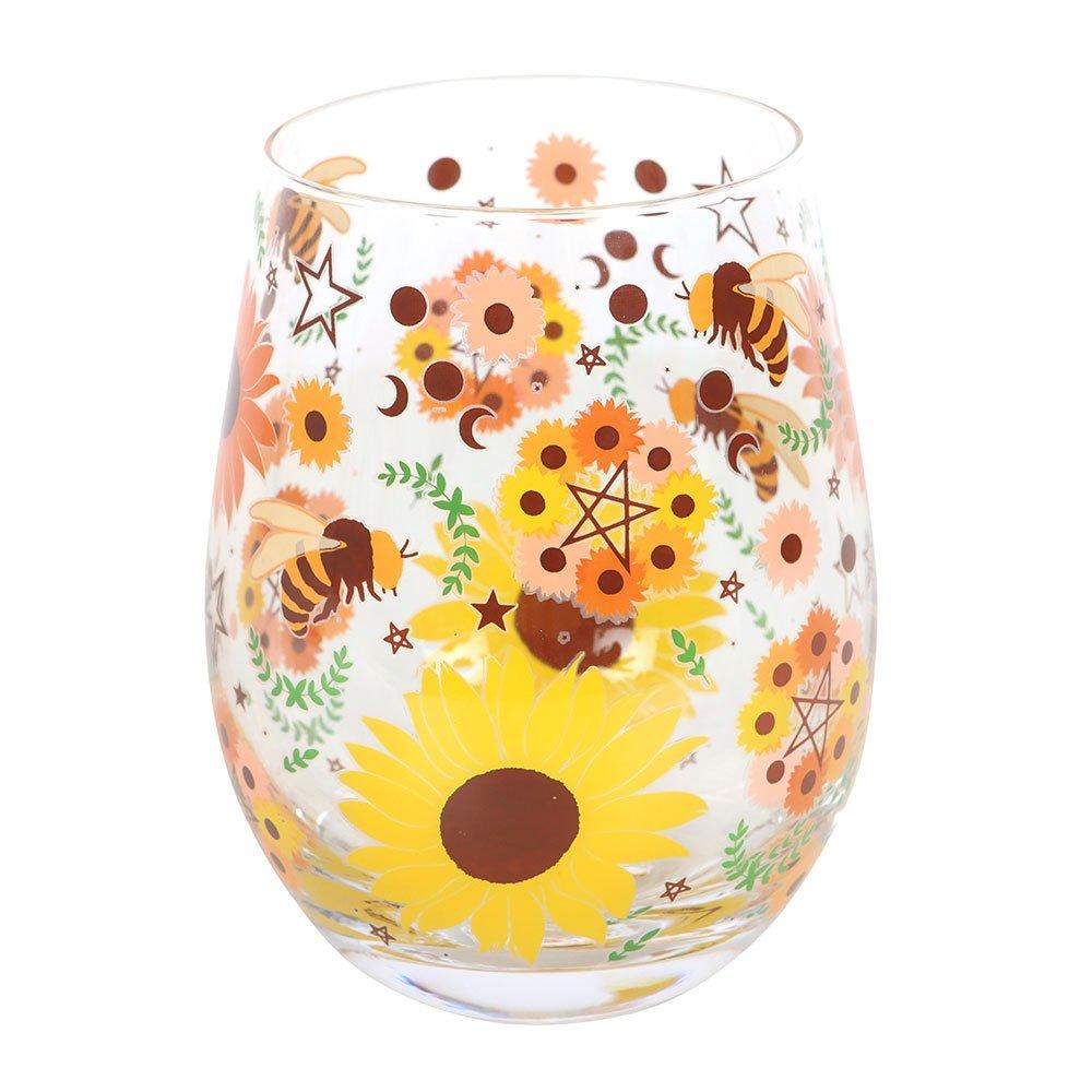 Yellow - Something Different - Bee Radiant Print Stemless Glass - 3