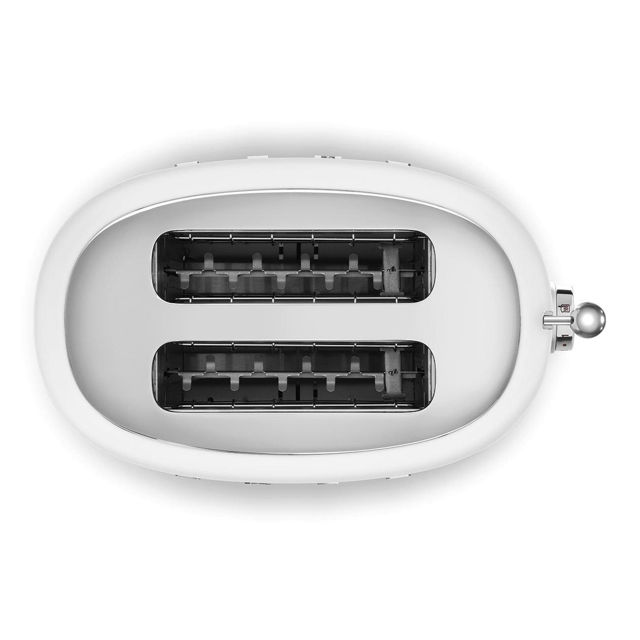 White - Smeg - 50s Style 2-Slice Toaster Matte - 4