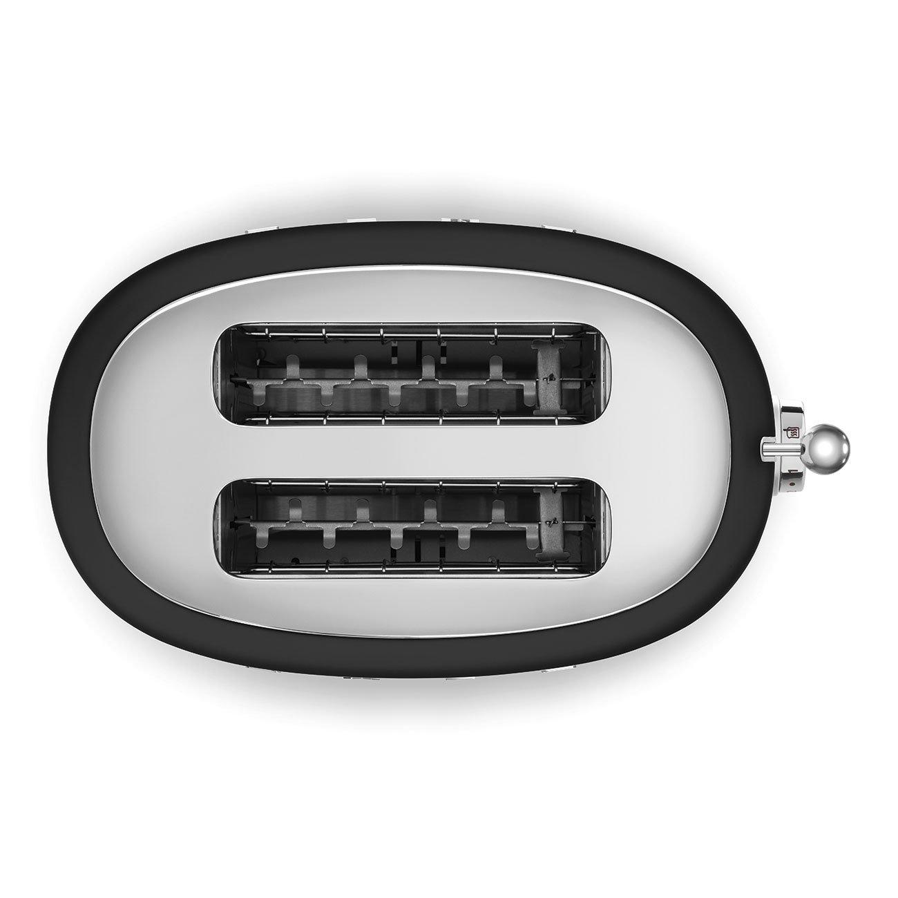 Black - Smeg - 50s Style 2-Slice Toaster Matte - 4