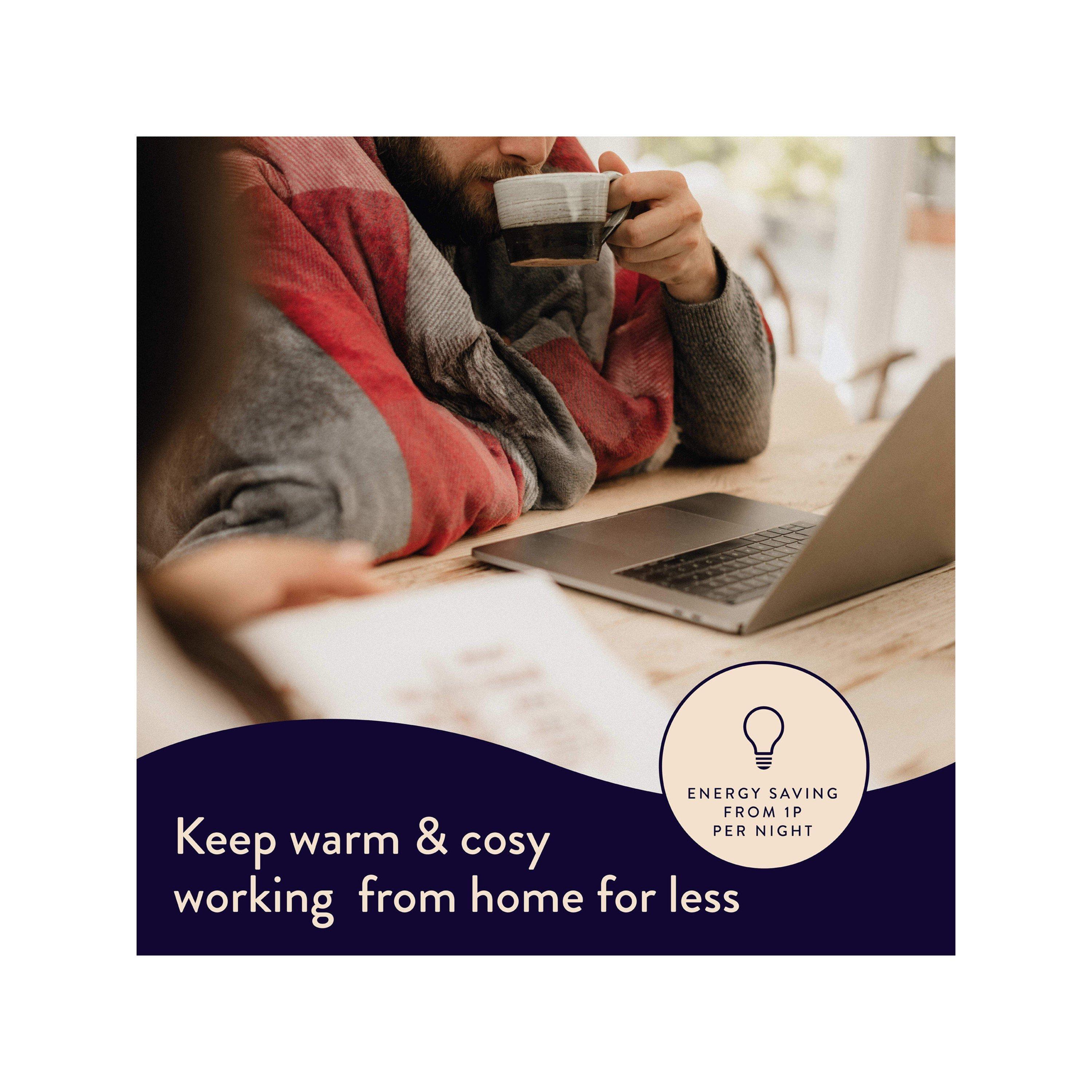 Grey - Dreamland - Dreamland IntelliHeat  Sherpa  Heated Blanket Grey - 3