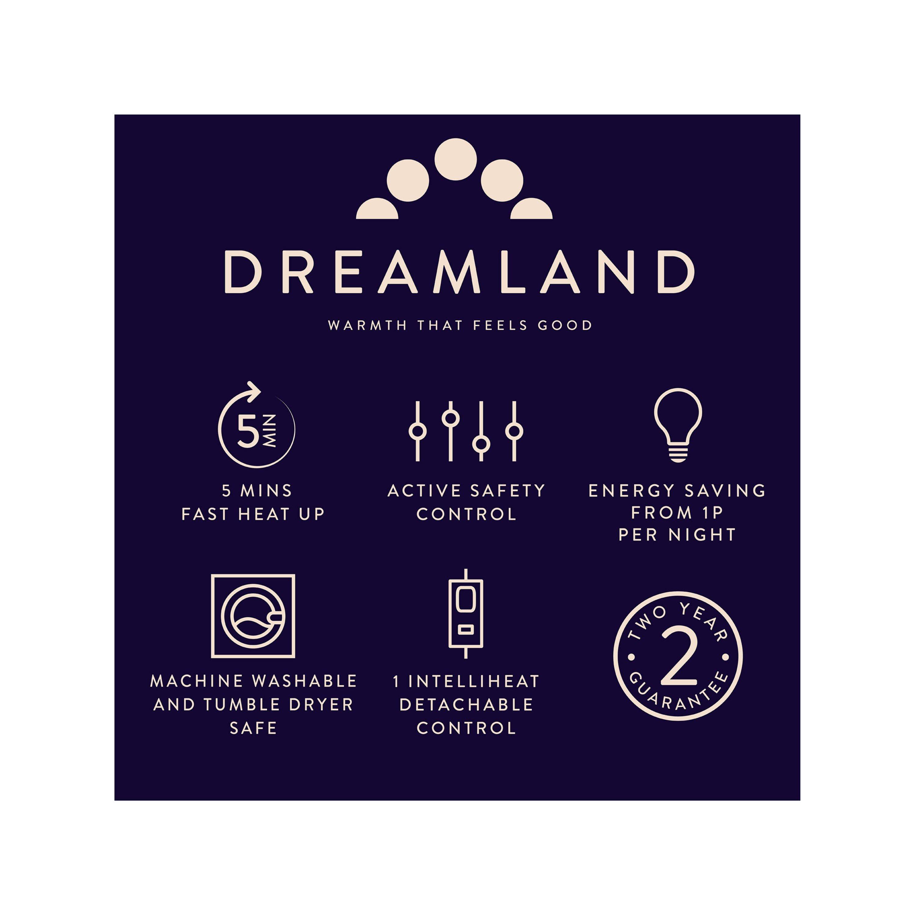 Grey - Dreamland - Dreamland IntelliHeat  Sherpa  Heated Blanket Grey - 5