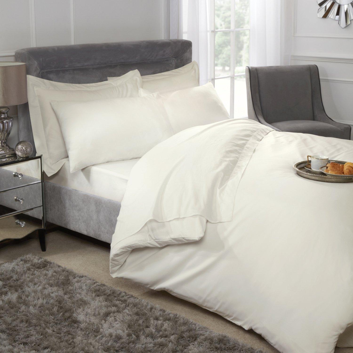 Cream - Emma Barclay - Flat Sheet 400 Thread Count Cotton Sateen - 2