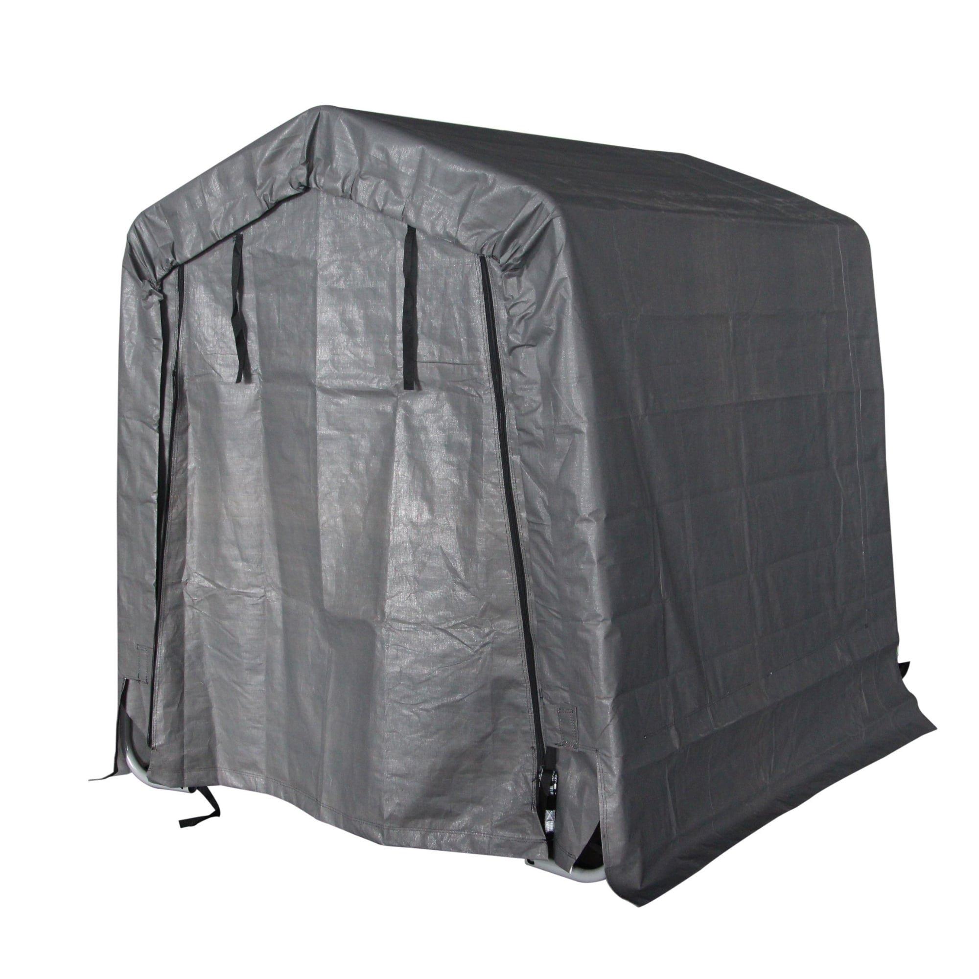 Store More  Lotus Populus Pop Up Portable Fabric Shed - Light Grey - 6x6ft