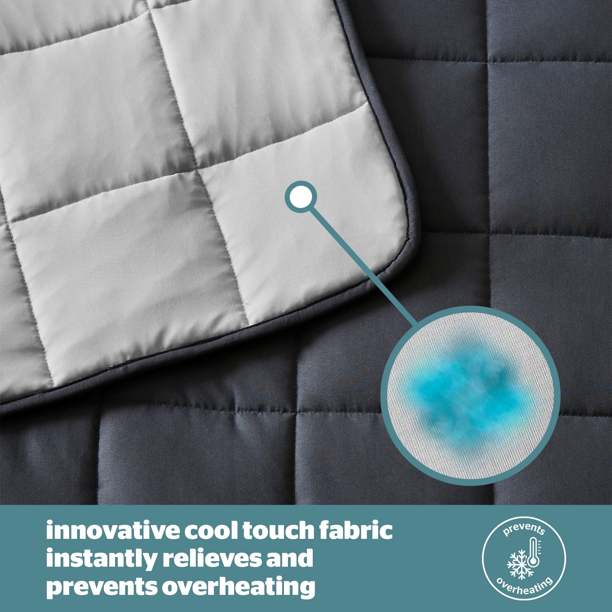 Grey - Silentnight - Restore Cooling Weighted Blanket 6.8kg - 3