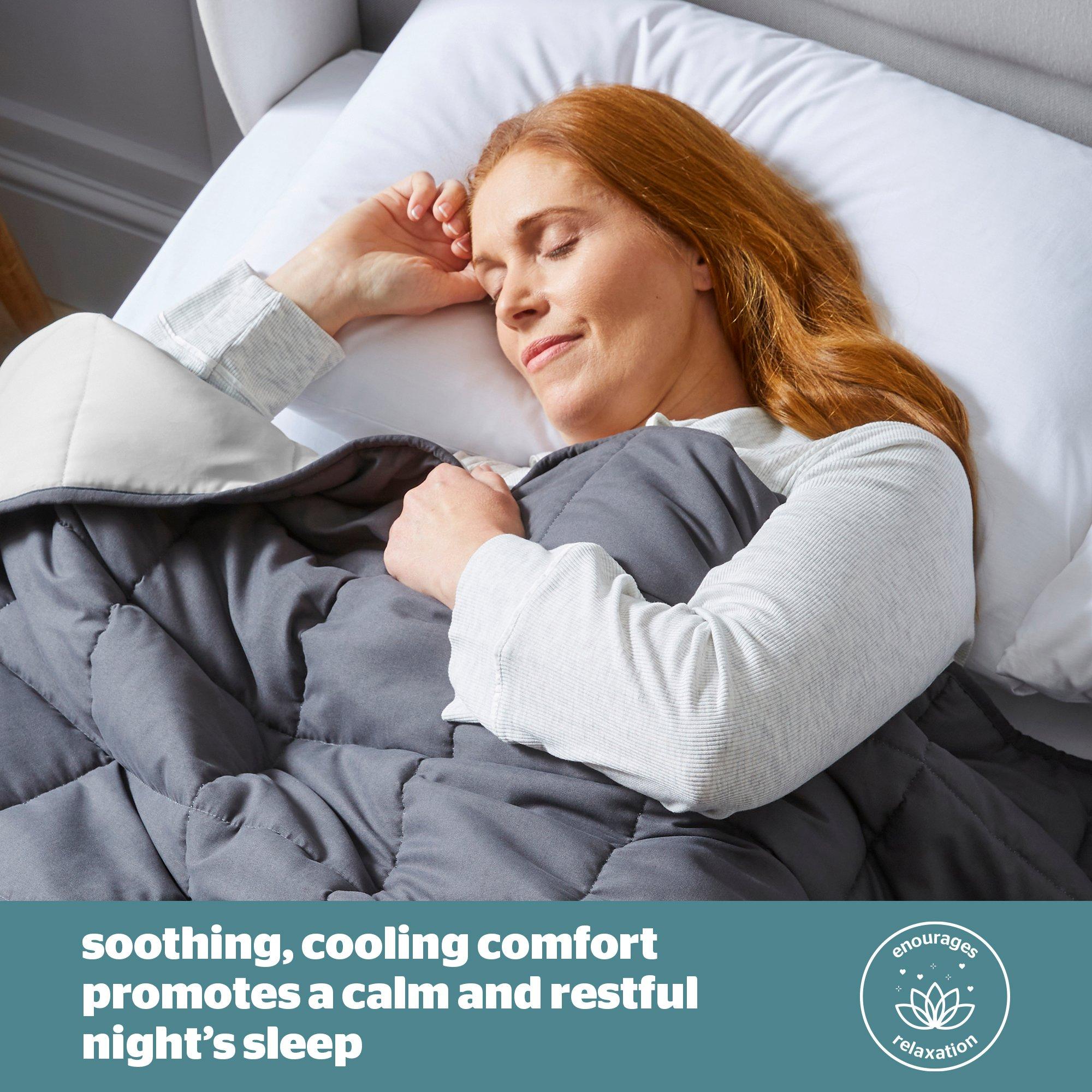 Grey - Silentnight - Restore Cooling Weighted Blanket 6.8kg - 4