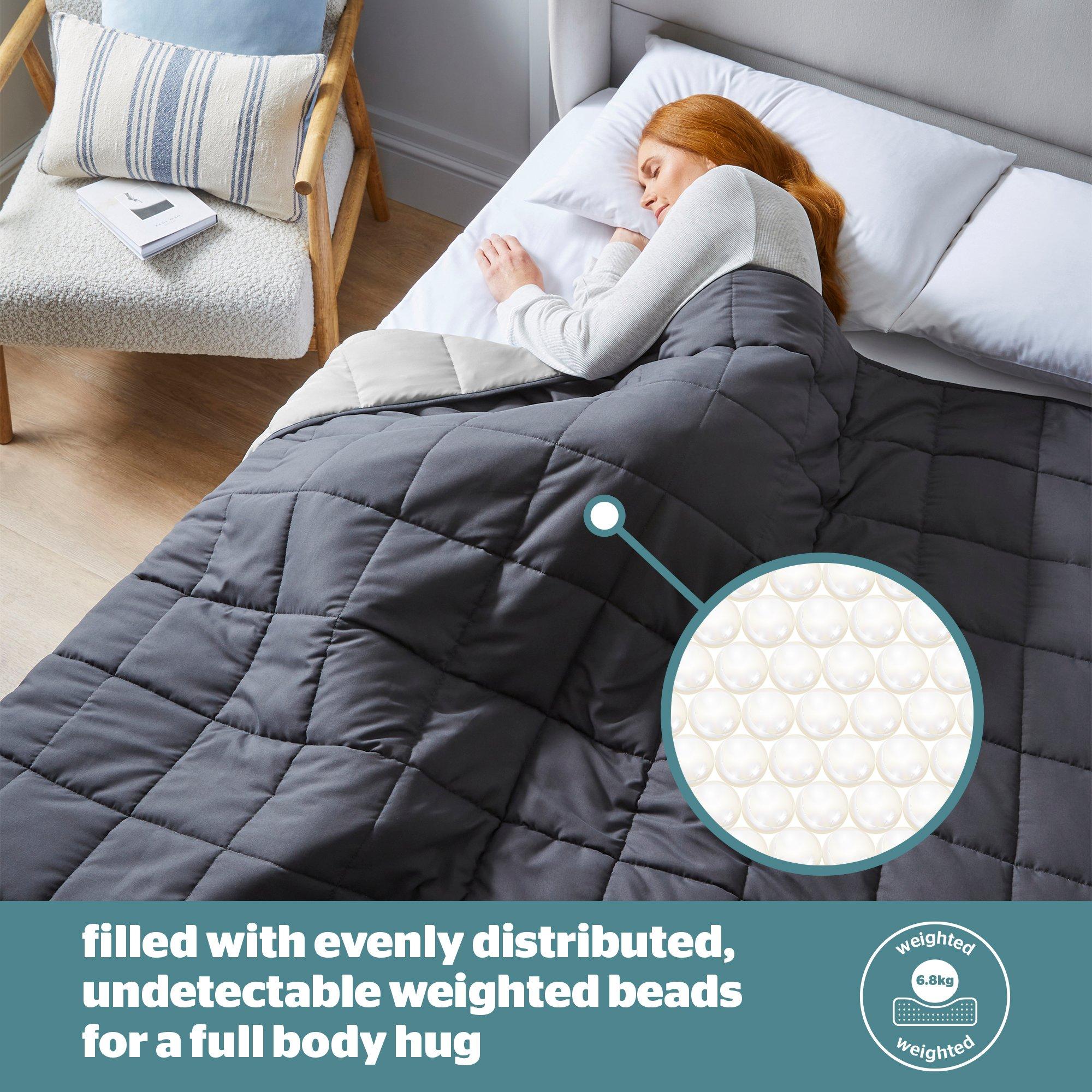 Grey - Silentnight - Restore Cooling Weighted Blanket 6.8kg - 5