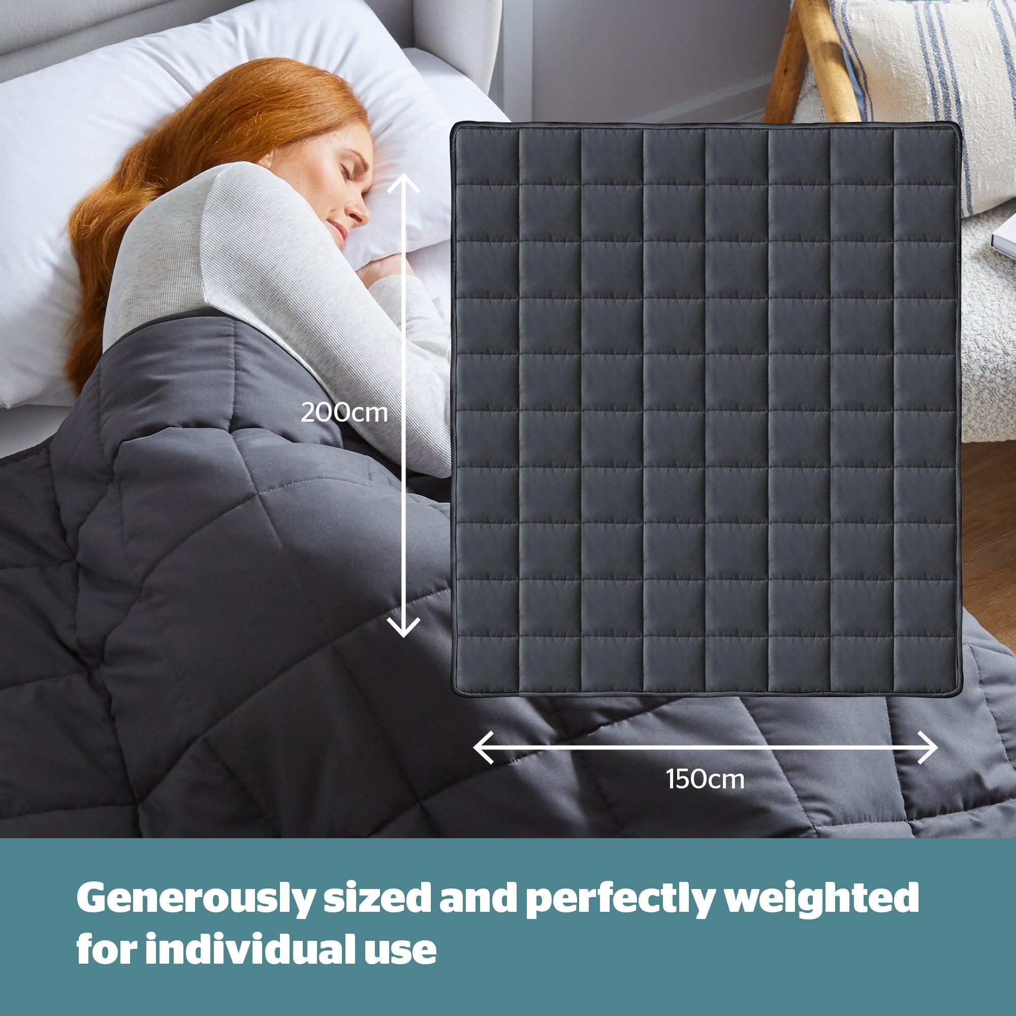 Grey - Silentnight - Restore Cooling Weighted Blanket 6.8kg - 8