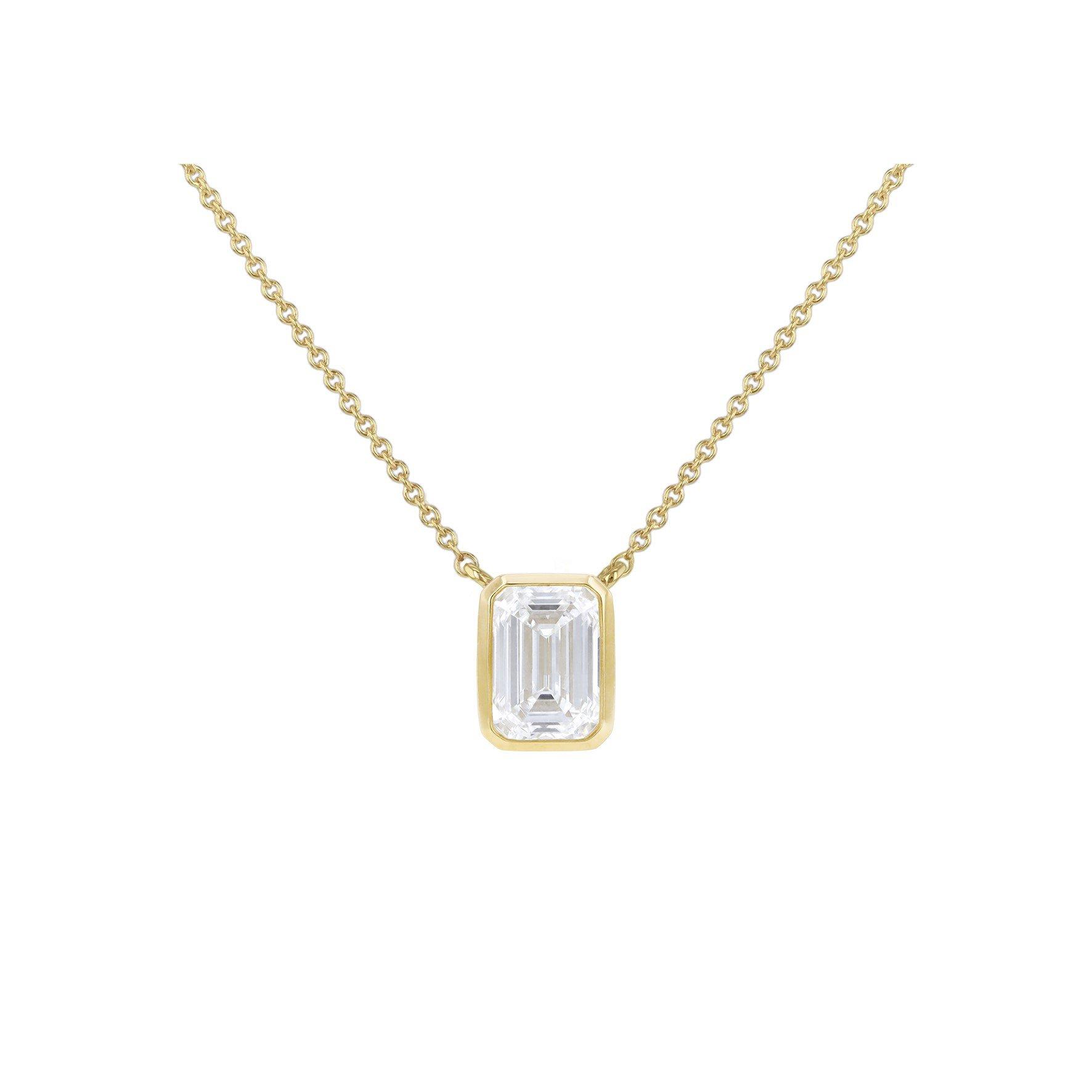 Yellow Gold - Be You - 9ct Gold 1ct Lab Created Diamond Necklace - 1