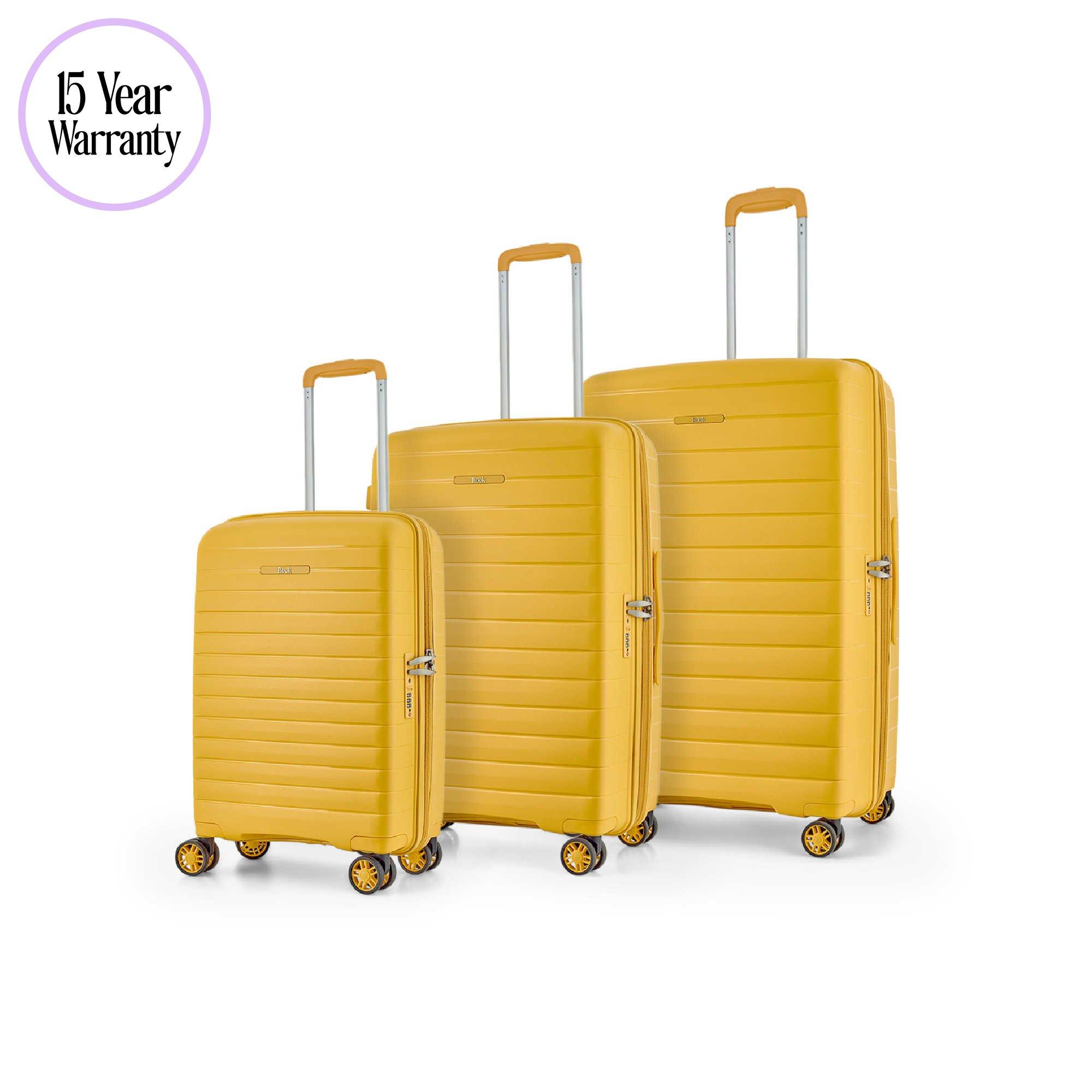 Rock  Palma Suitcase Yellow - 3pc Set