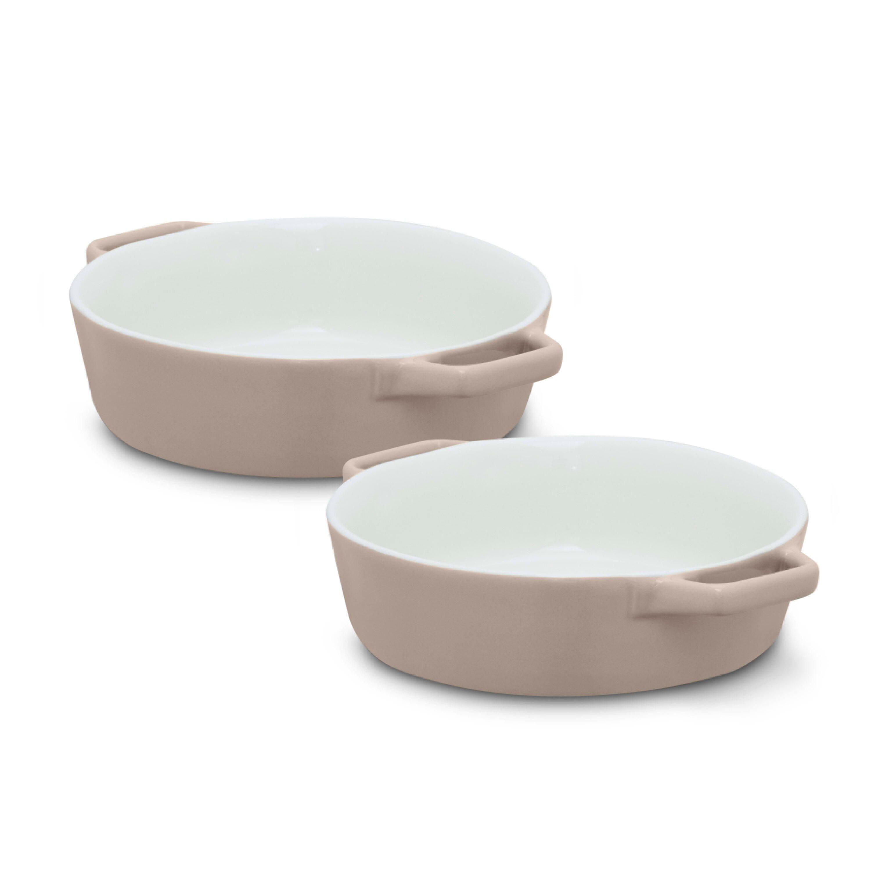 Cashmere - Barbary And Oak - Nattura Set of Two 21.5cm Round Baking Dishes Cashmere - 1