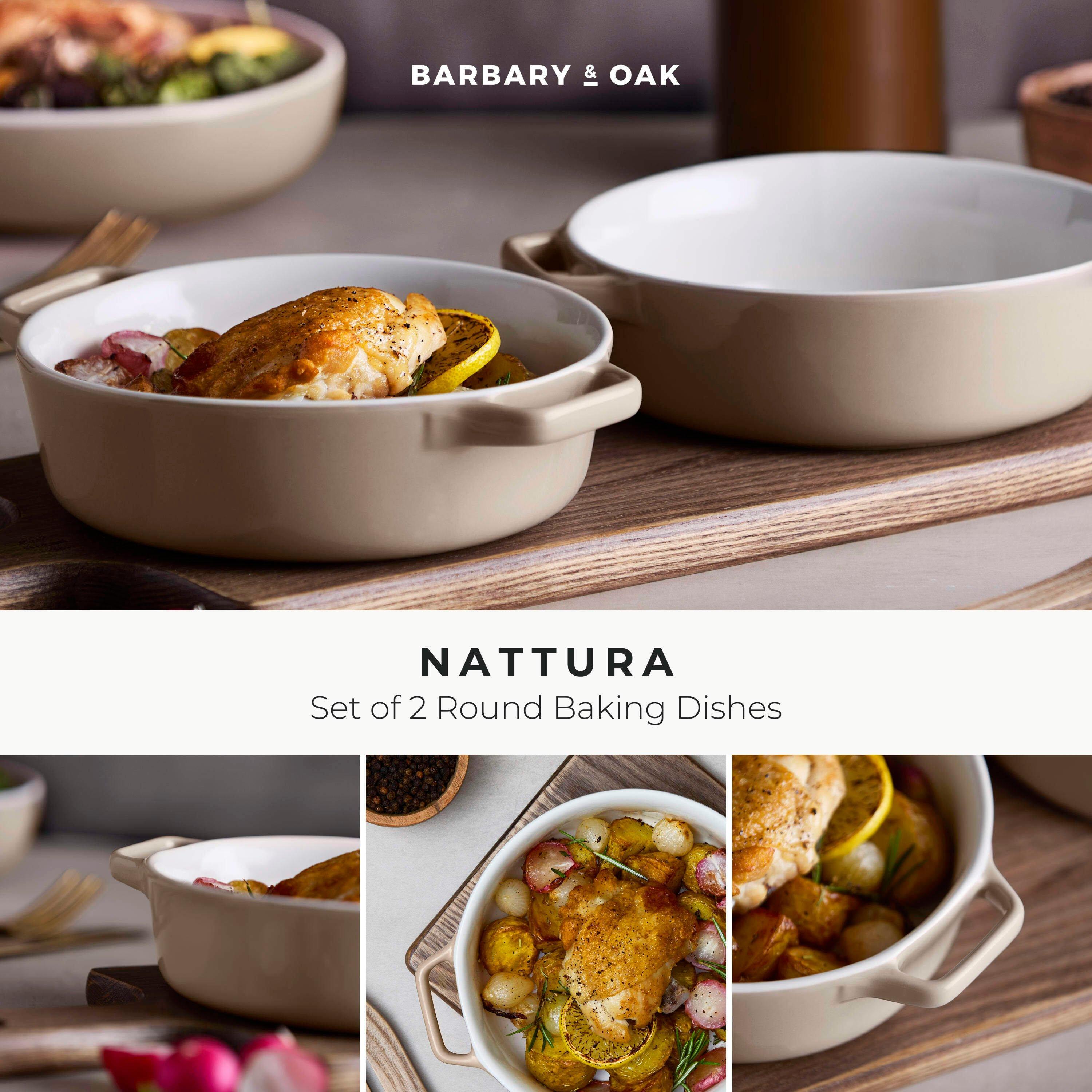 Cashmere - Barbary And Oak - Nattura Set of Two 21.5cm Round Baking Dishes Cashmere - 2