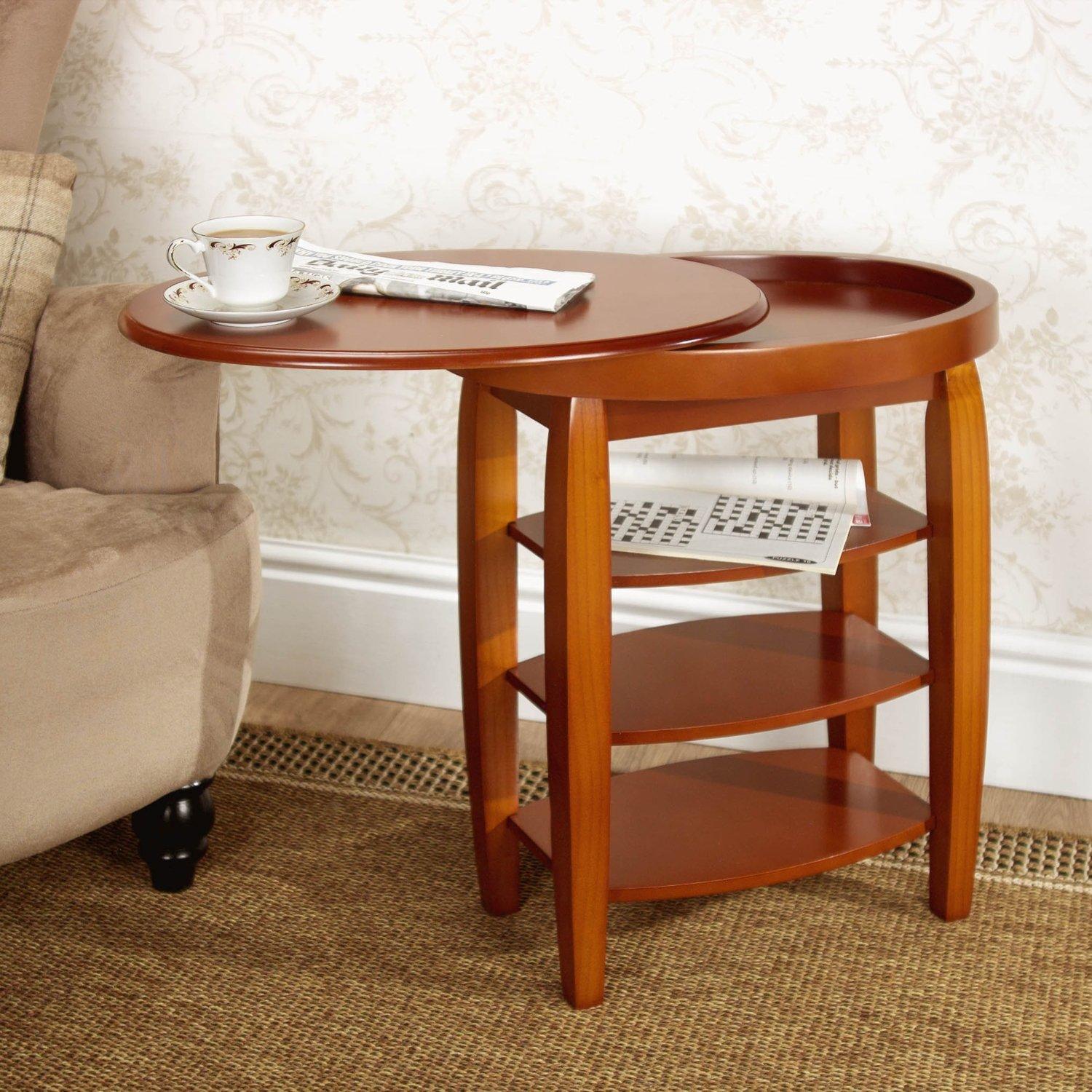 Swivel Top side table