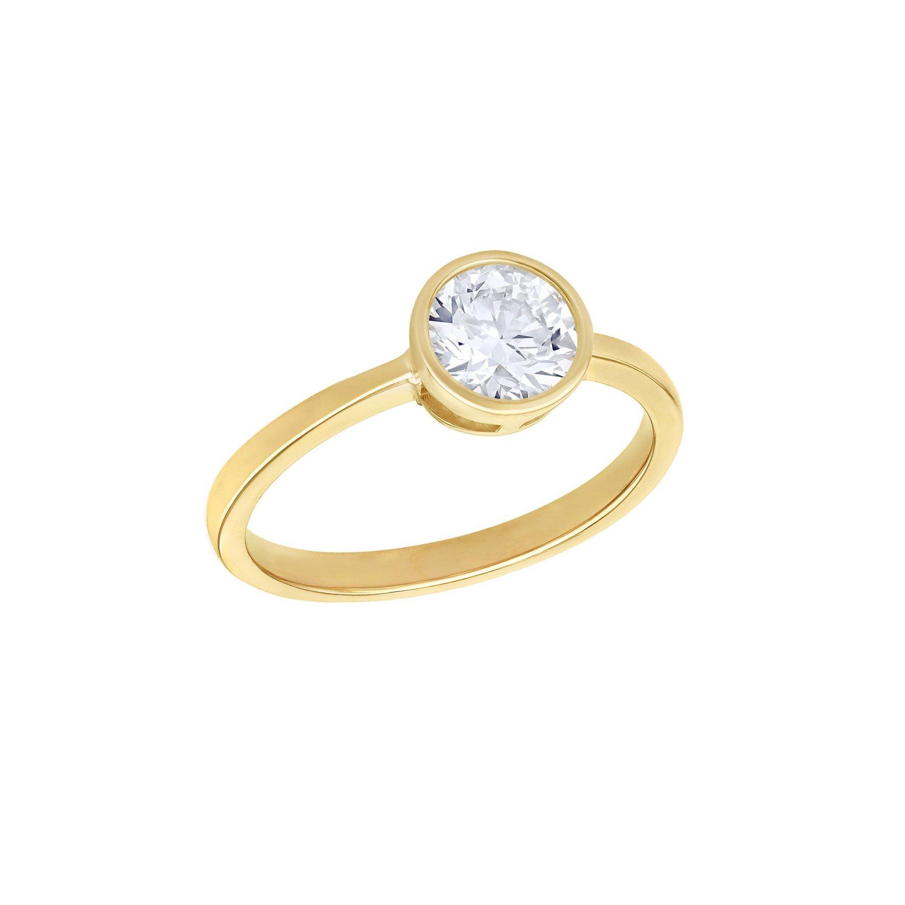 Yellow Gold - Be You - 9ct Gold 1ct Round Lab Created Diamond Ring - 1