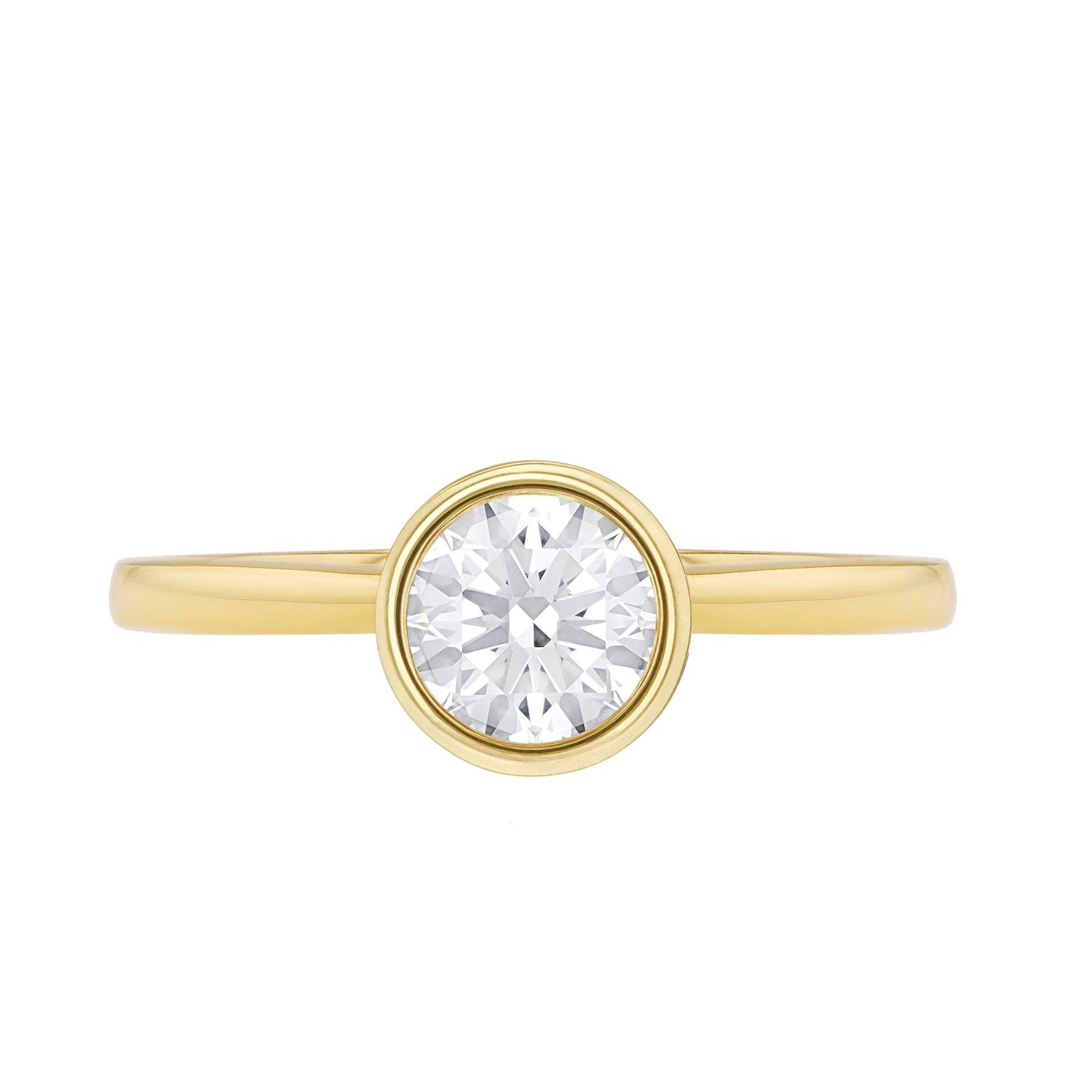 Yellow Gold - Be You - 9ct Gold 1ct Round Lab Created Diamond Ring - 2