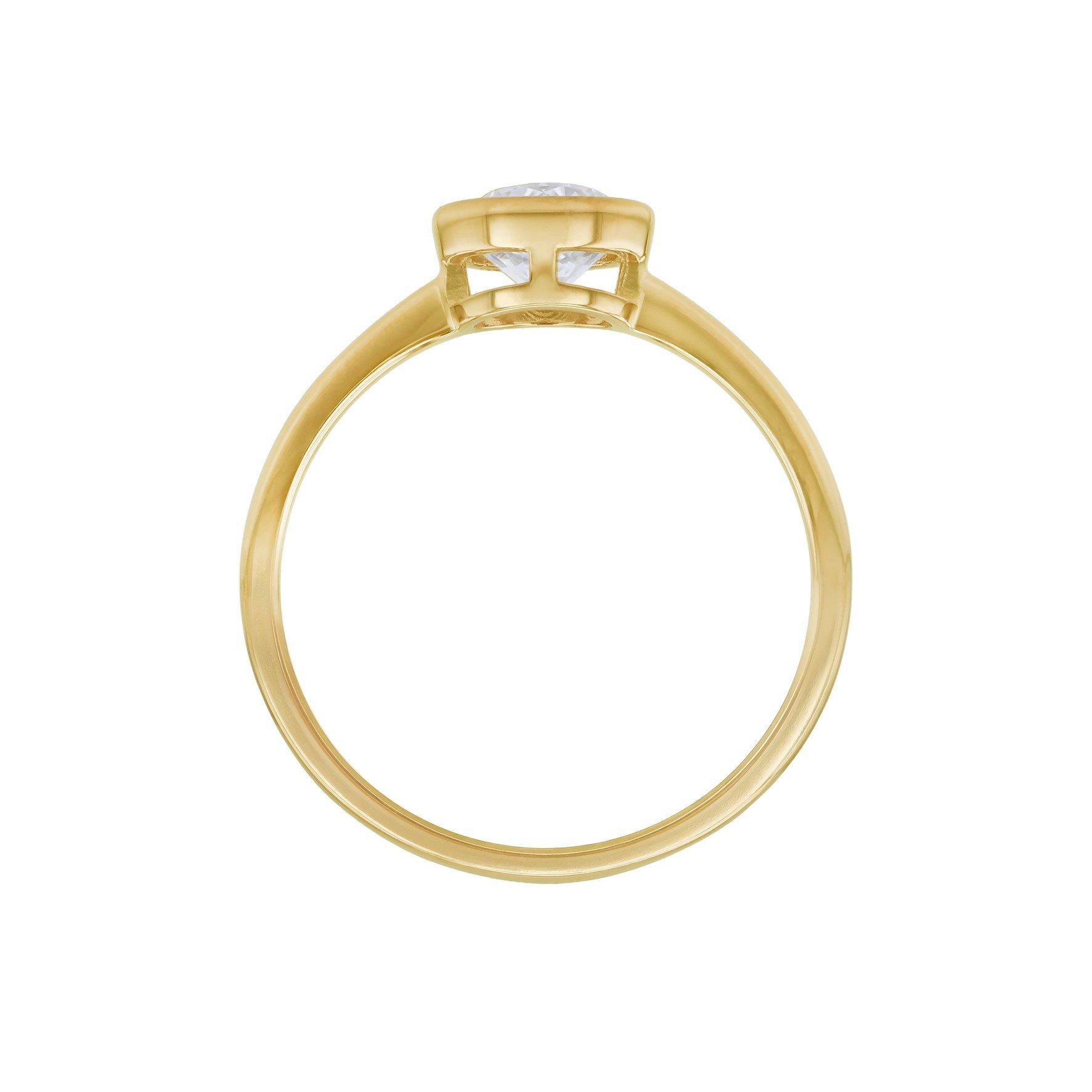 Yellow Gold - Be You - 9ct Gold 1ct Round Lab Created Diamond Ring - 3