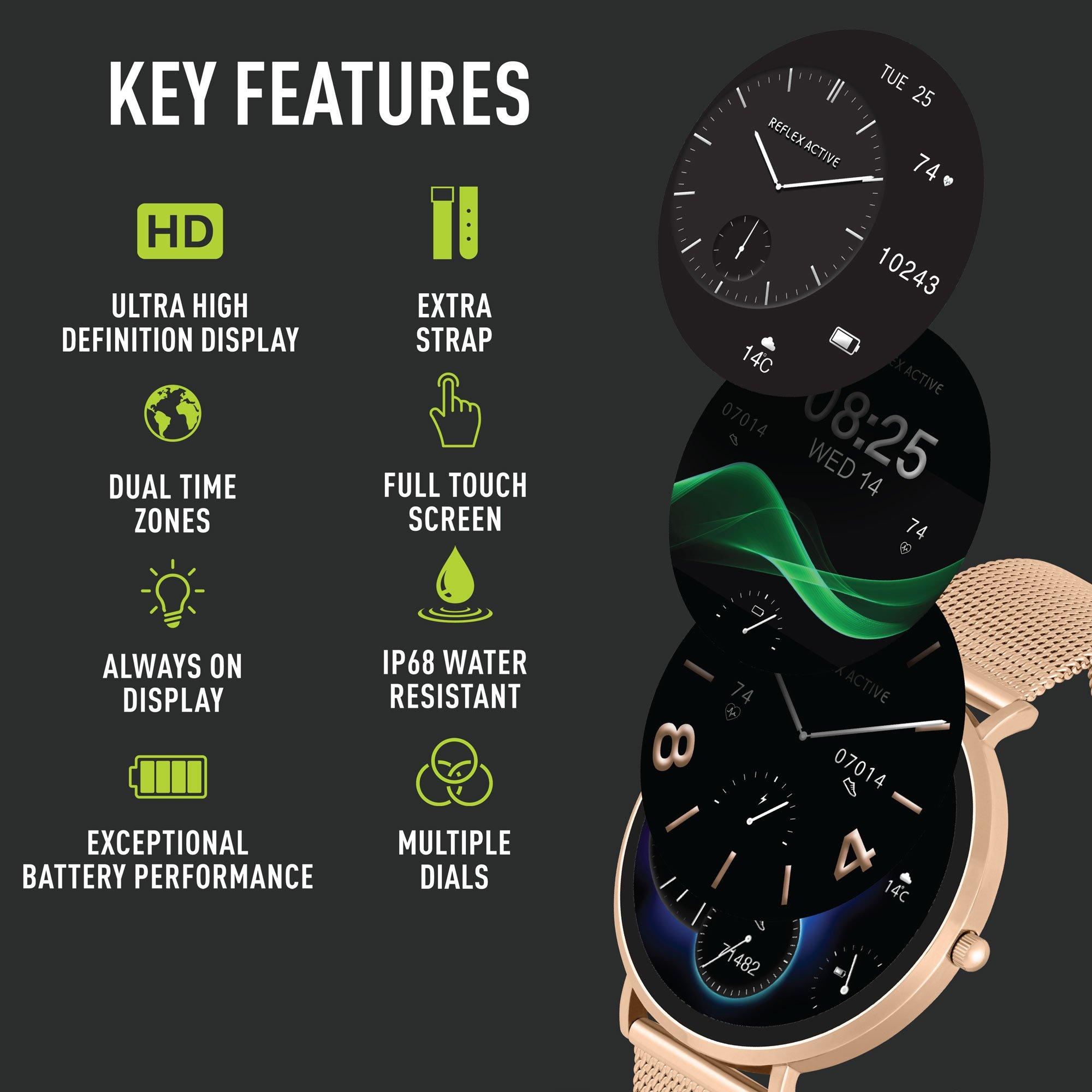 Rose Gold - Reflex Active - Series 42 Amoled Slim Watch Set - 2