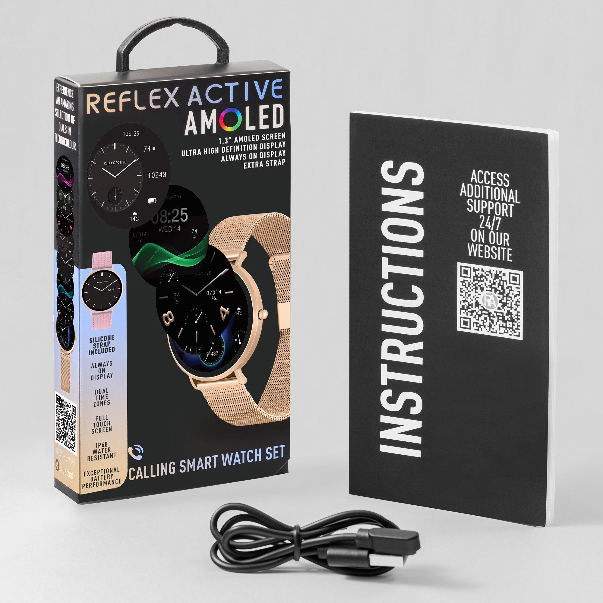 Rose Gold - Reflex Active - Series 42 Amoled Slim Watch Set - 8