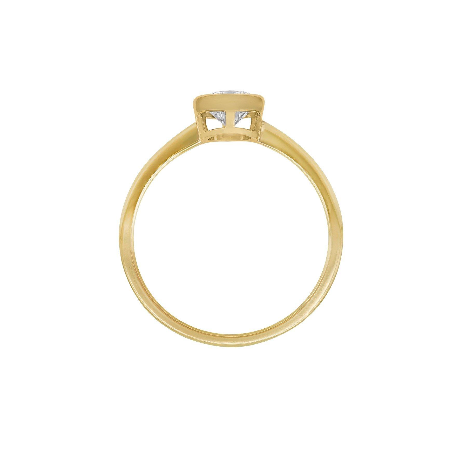 Yellow Gold - Be You - 9ct Gold 1ct Oval Lab Created Diamond Ring - 3