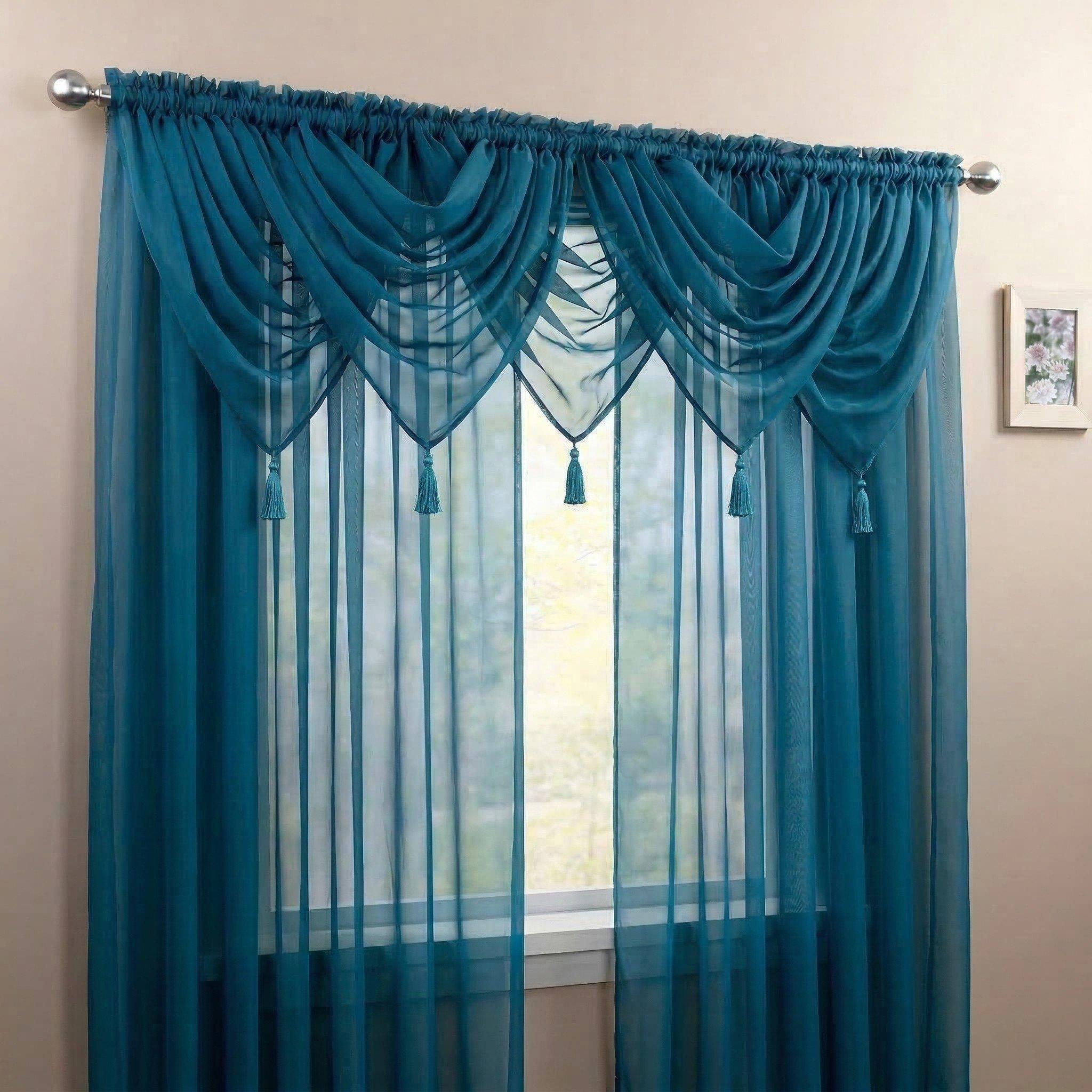 Plain Voile Swag Set of 5