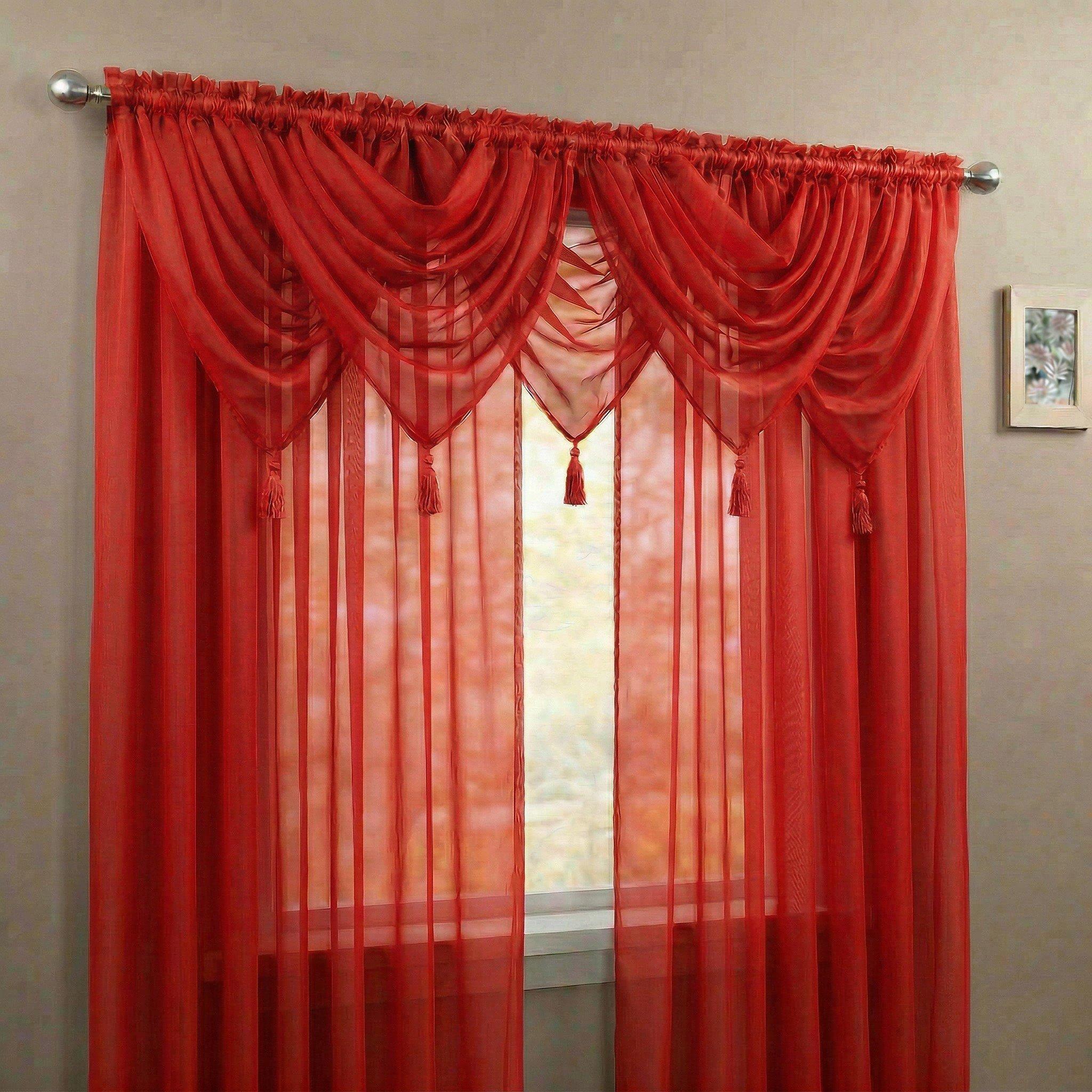Plain Voile Swag Set of 5